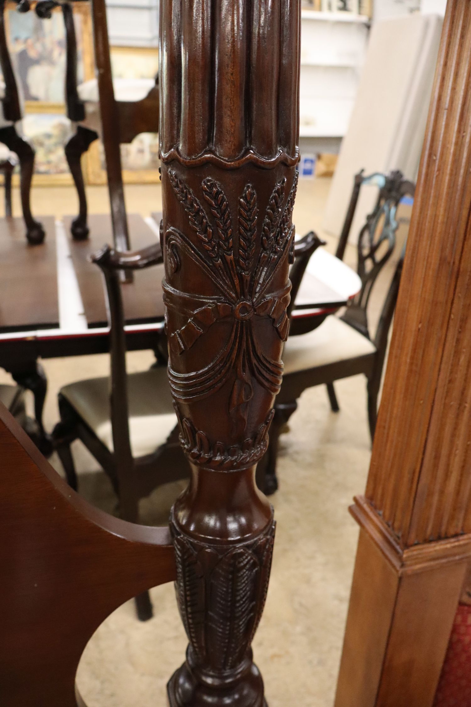 Councill Mahogany Queen Full Canopy Poster Bed