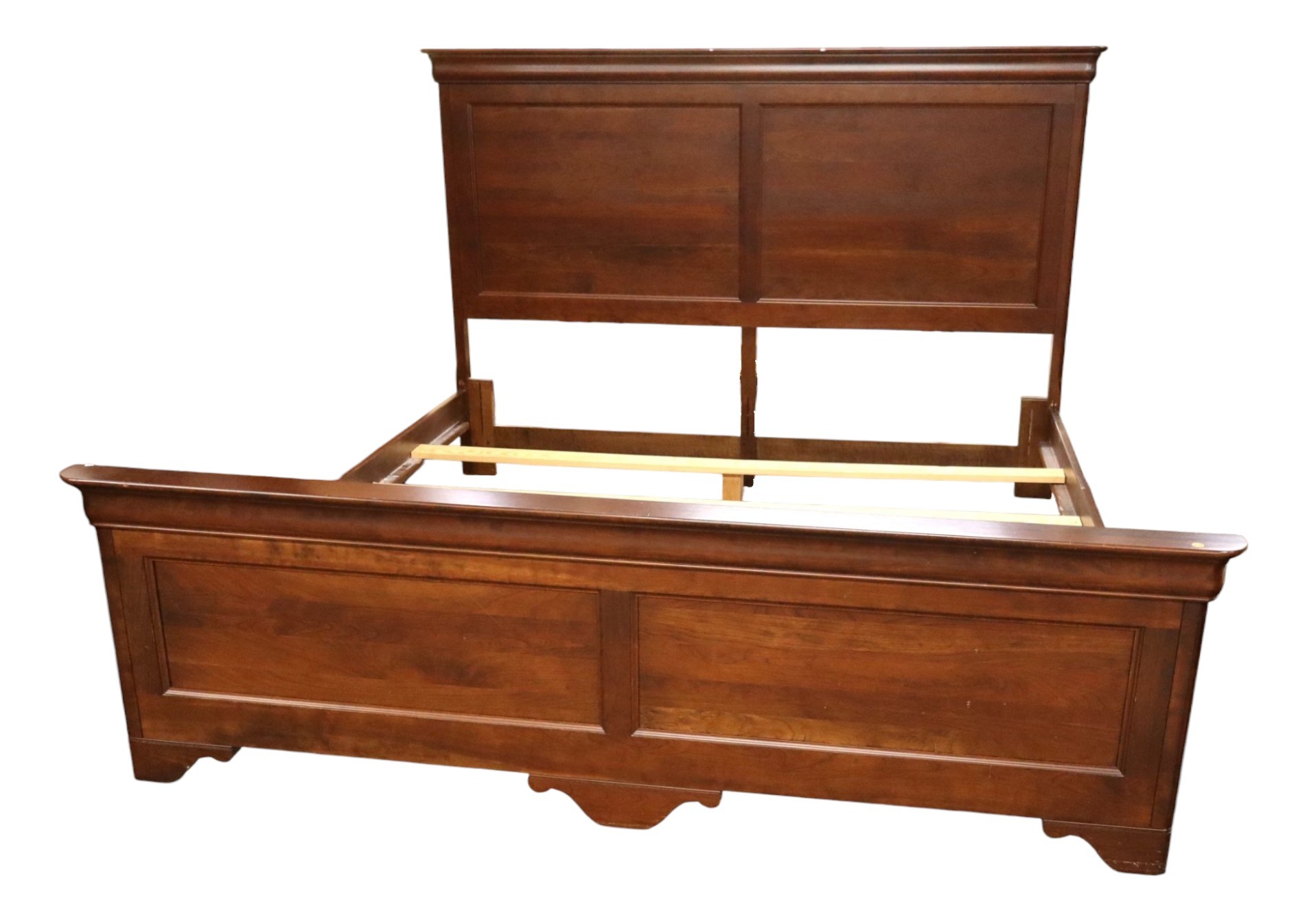 Traditional Cherry Country King Paneled Bed