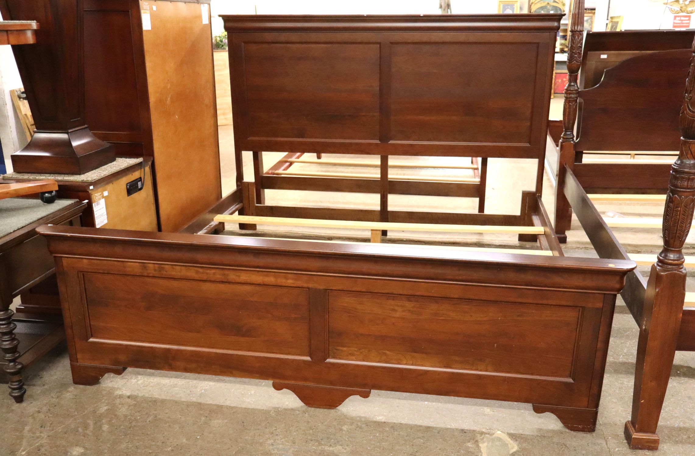 Traditional Cherry Country King Paneled Bed