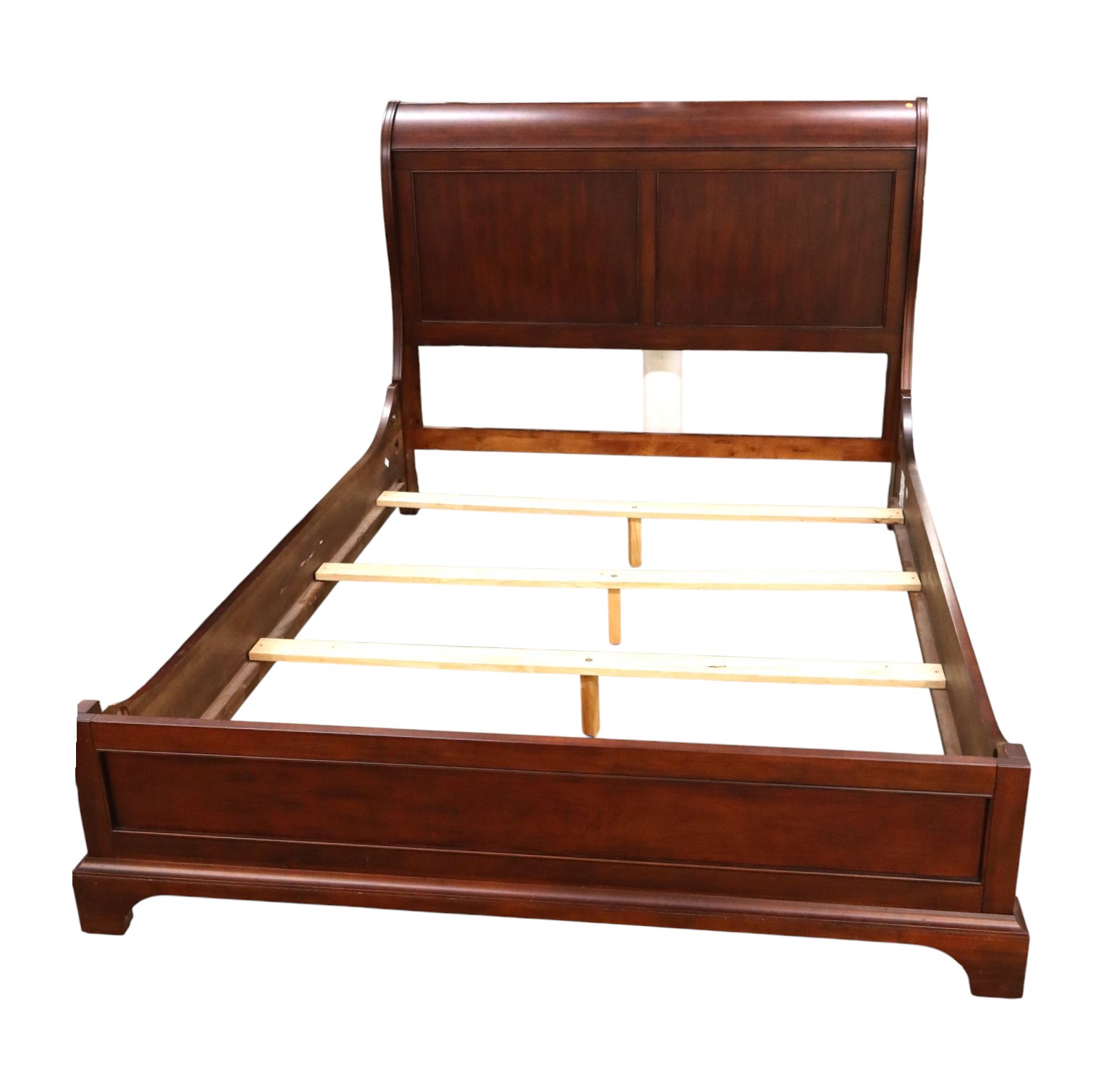 Hoa Binh Co. Queen Mahogany Sleigh Bed 52"h