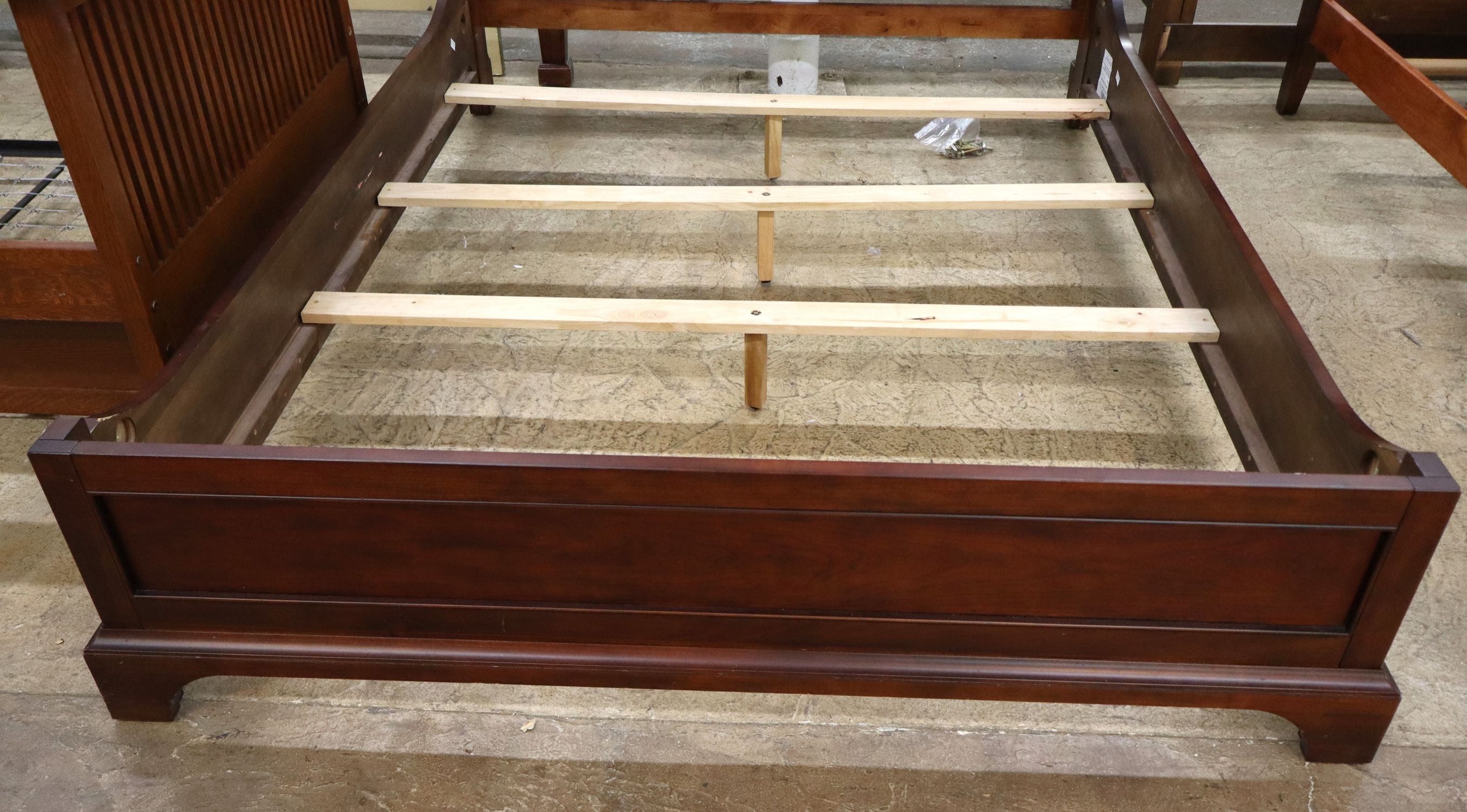 Hoa Binh Co. Queen Mahogany Sleigh Bed 52"h