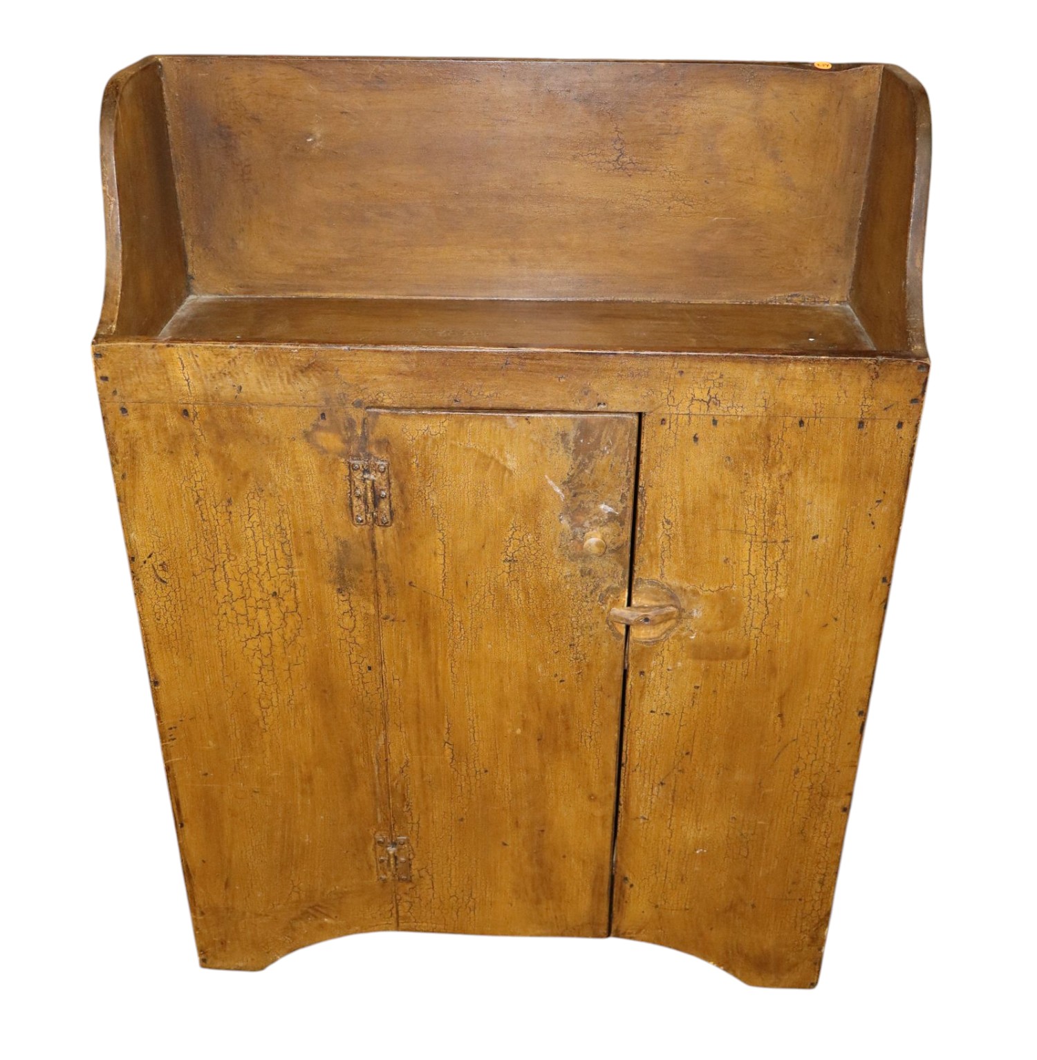 Antique Primitive Dry Sink Mustard Grain Paint