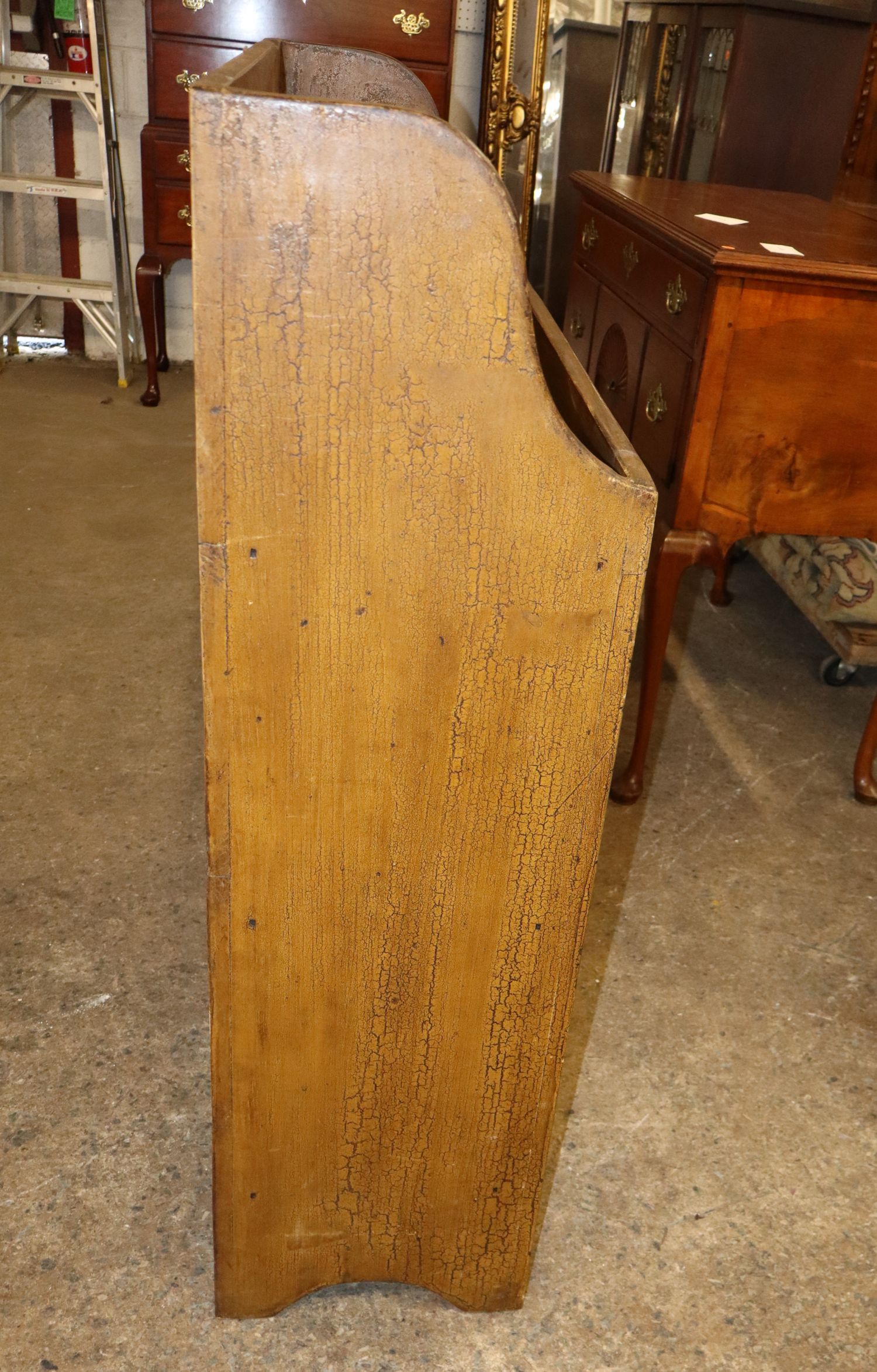 Antique Primitive Dry Sink Mustard Grain Paint