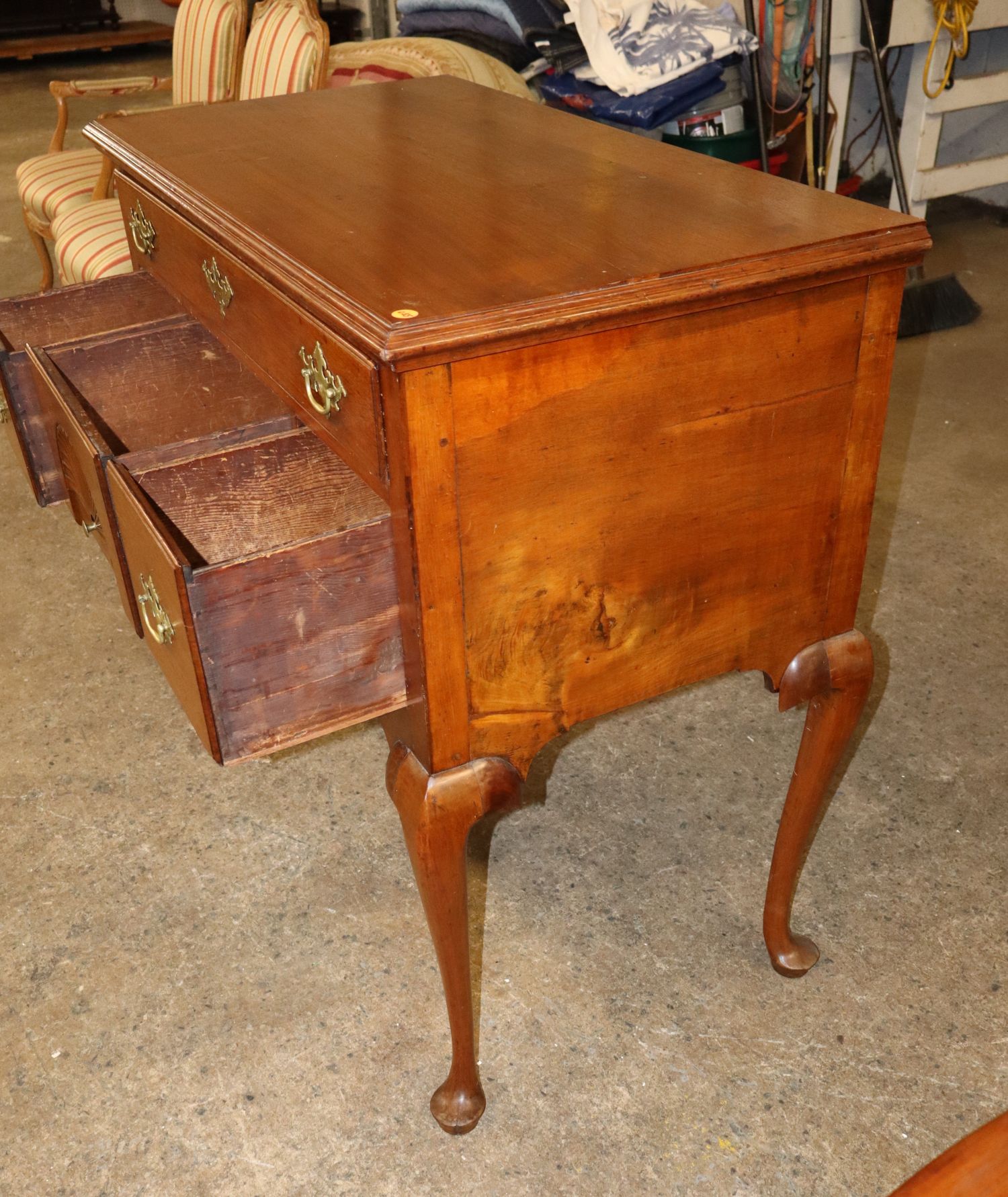 QA Shell Carved Mahogany Lowboy Circa. 1780-1820's