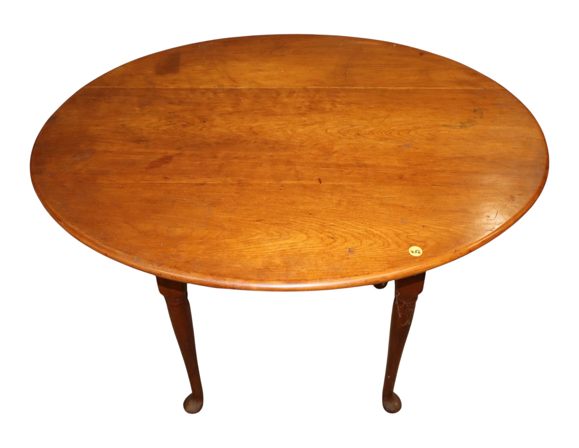 Antique solid cherry oval QA table circa 1790-1820's