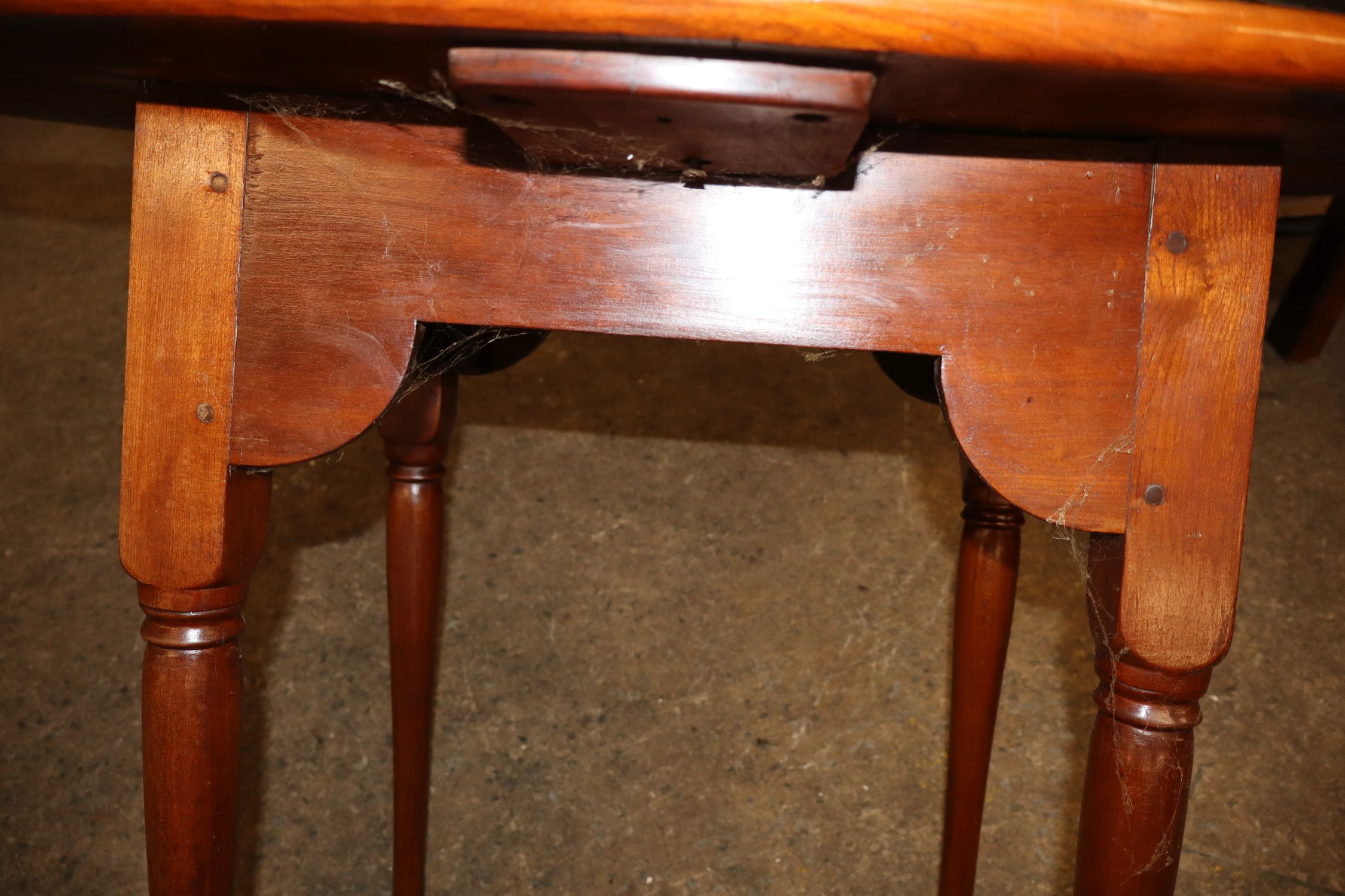 Antique solid cherry oval QA table circa 1790-1820's