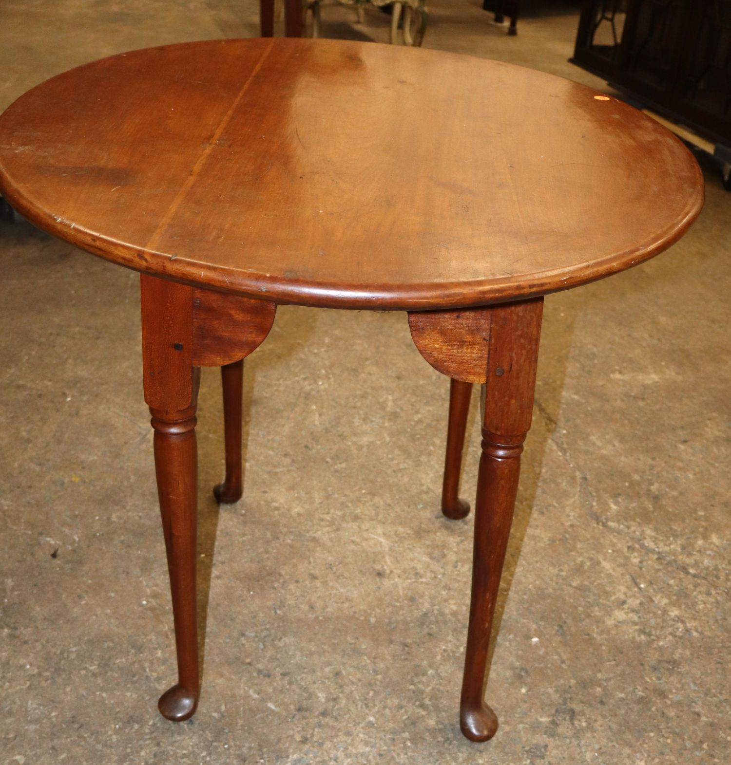 Antique solid cherry oval QA table circa 1790-1820's