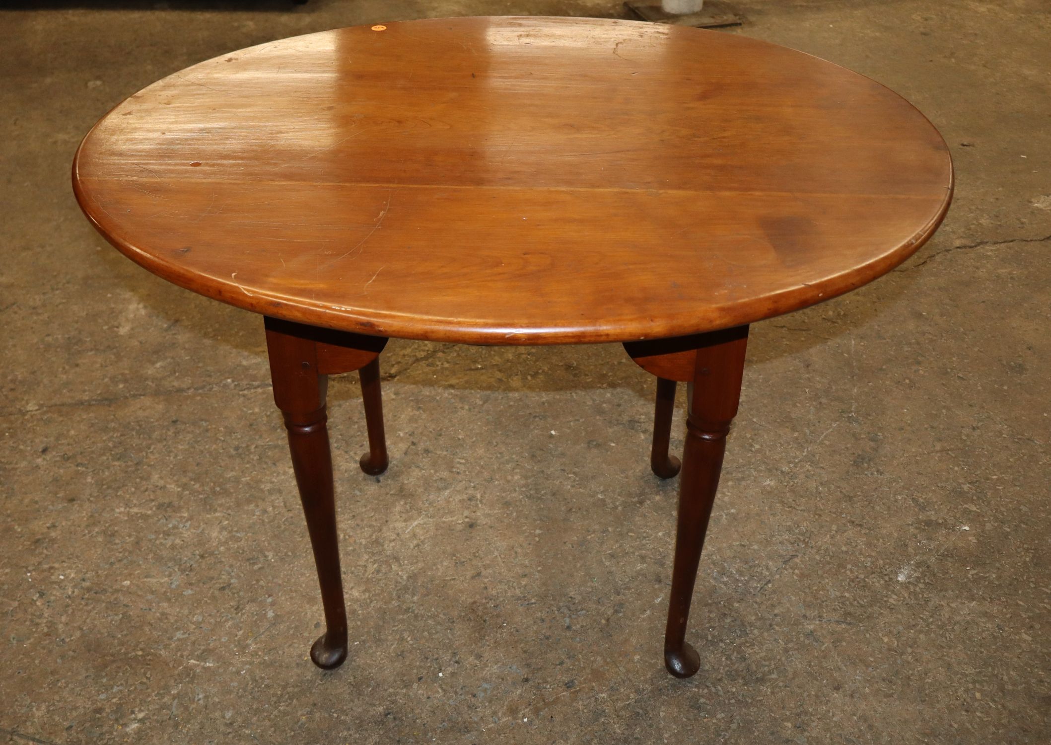 Antique solid cherry oval QA table circa 1790-1820's