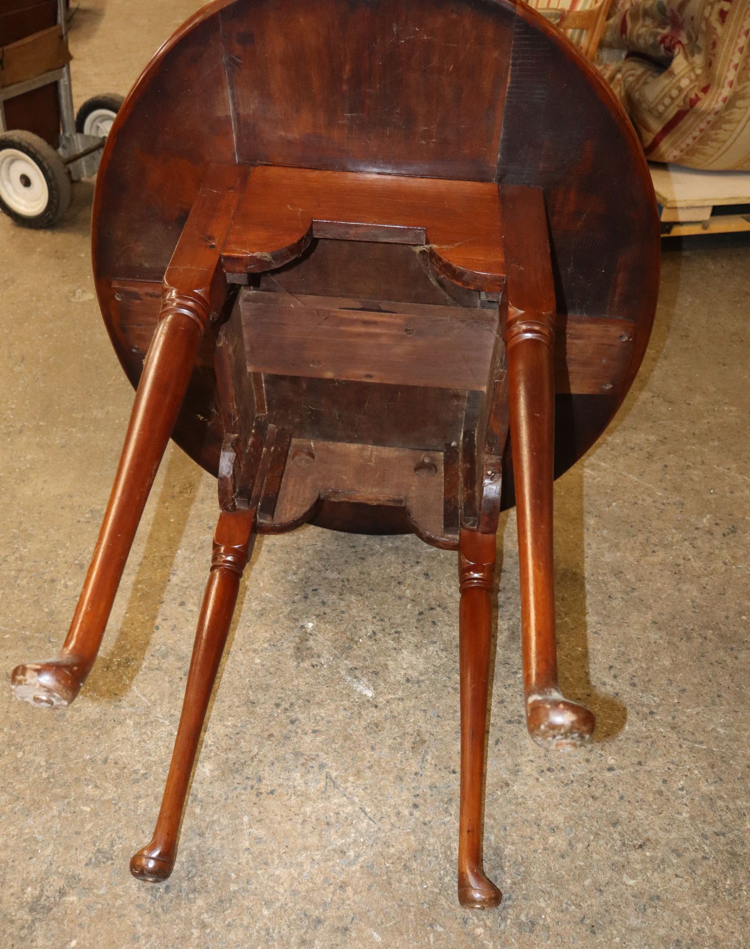 Antique solid cherry oval QA table circa 1790-1820's