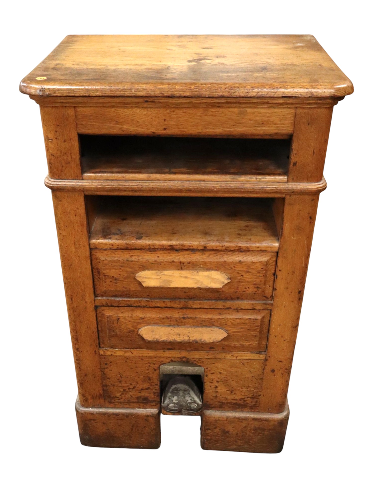 Rare Antique Oak 2-Drawer Book Press
