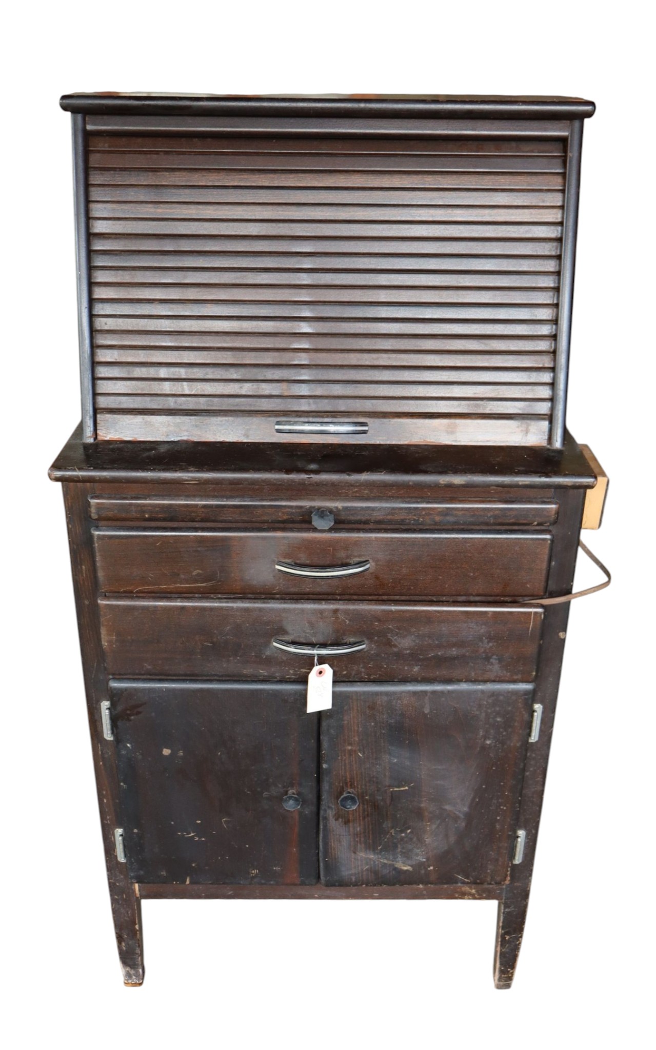 Antique Otologist Cabinet with Lenses & Accessories