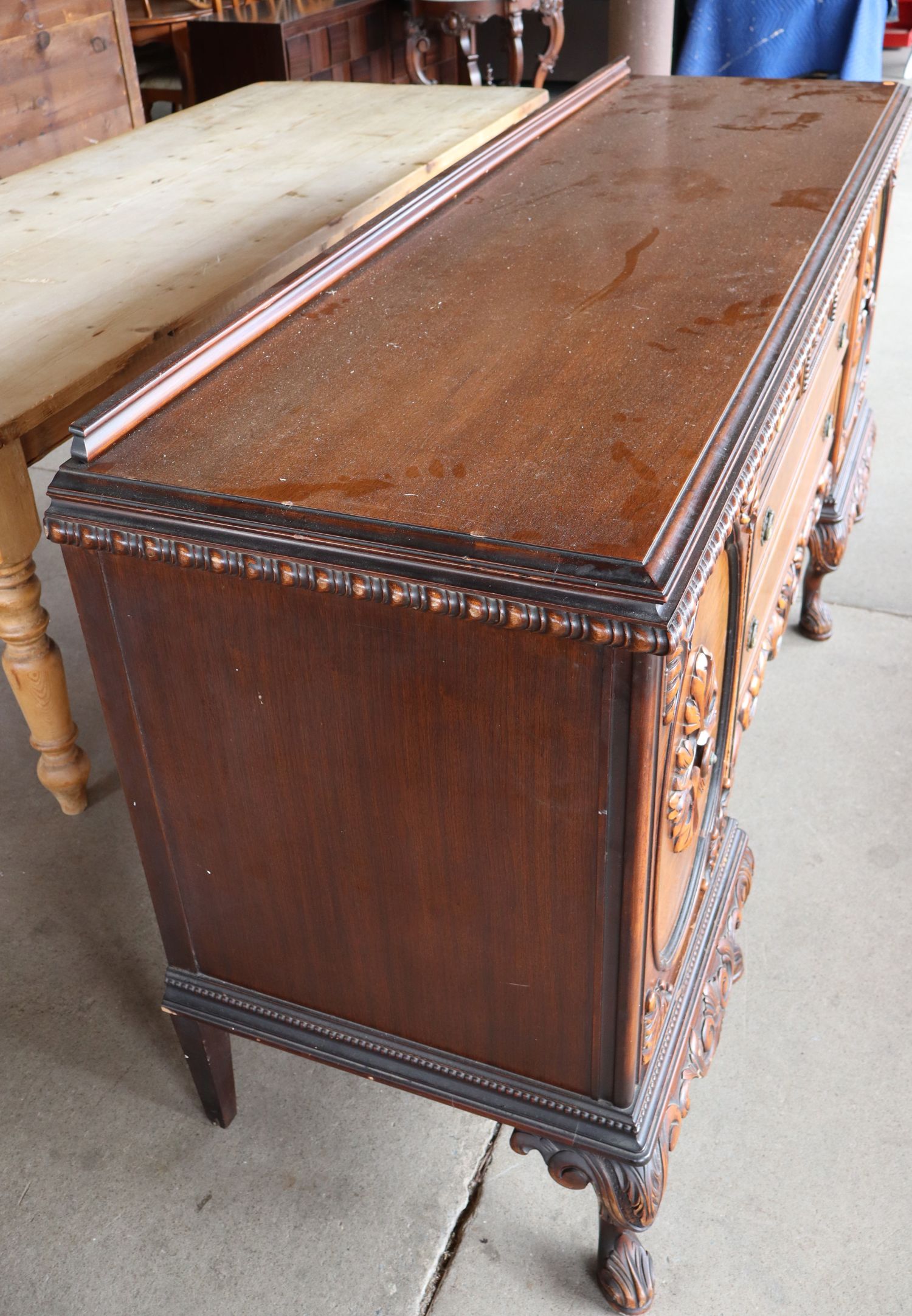 JB Van Sciver Walnut 3-Drawer 2-Door Buffet