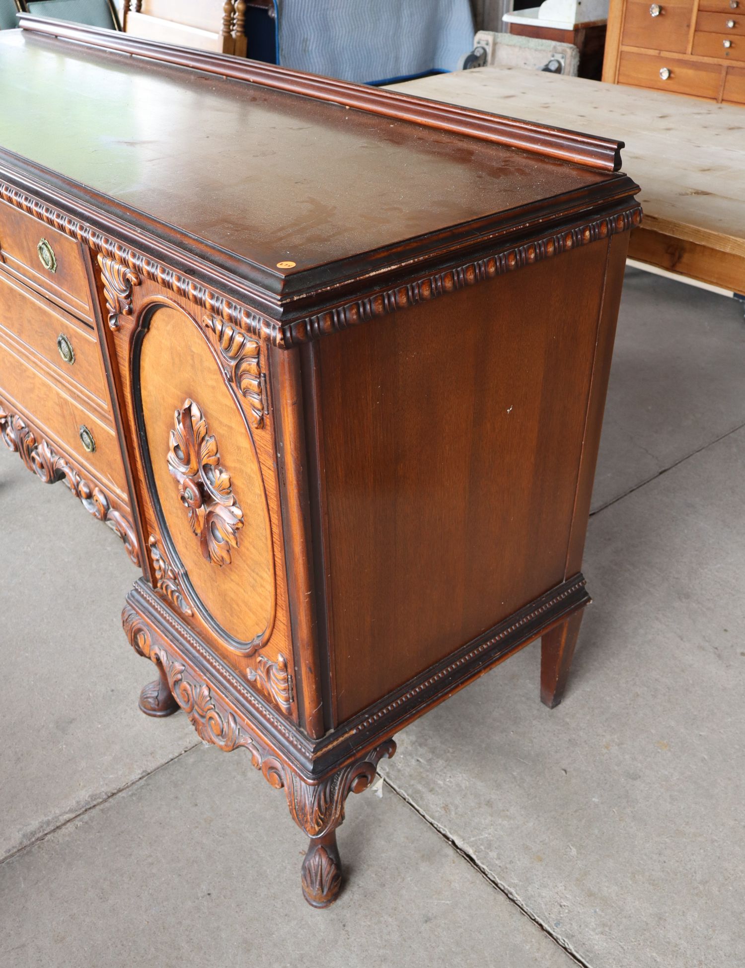 JB Van Sciver Walnut 3-Drawer 2-Door Buffet
