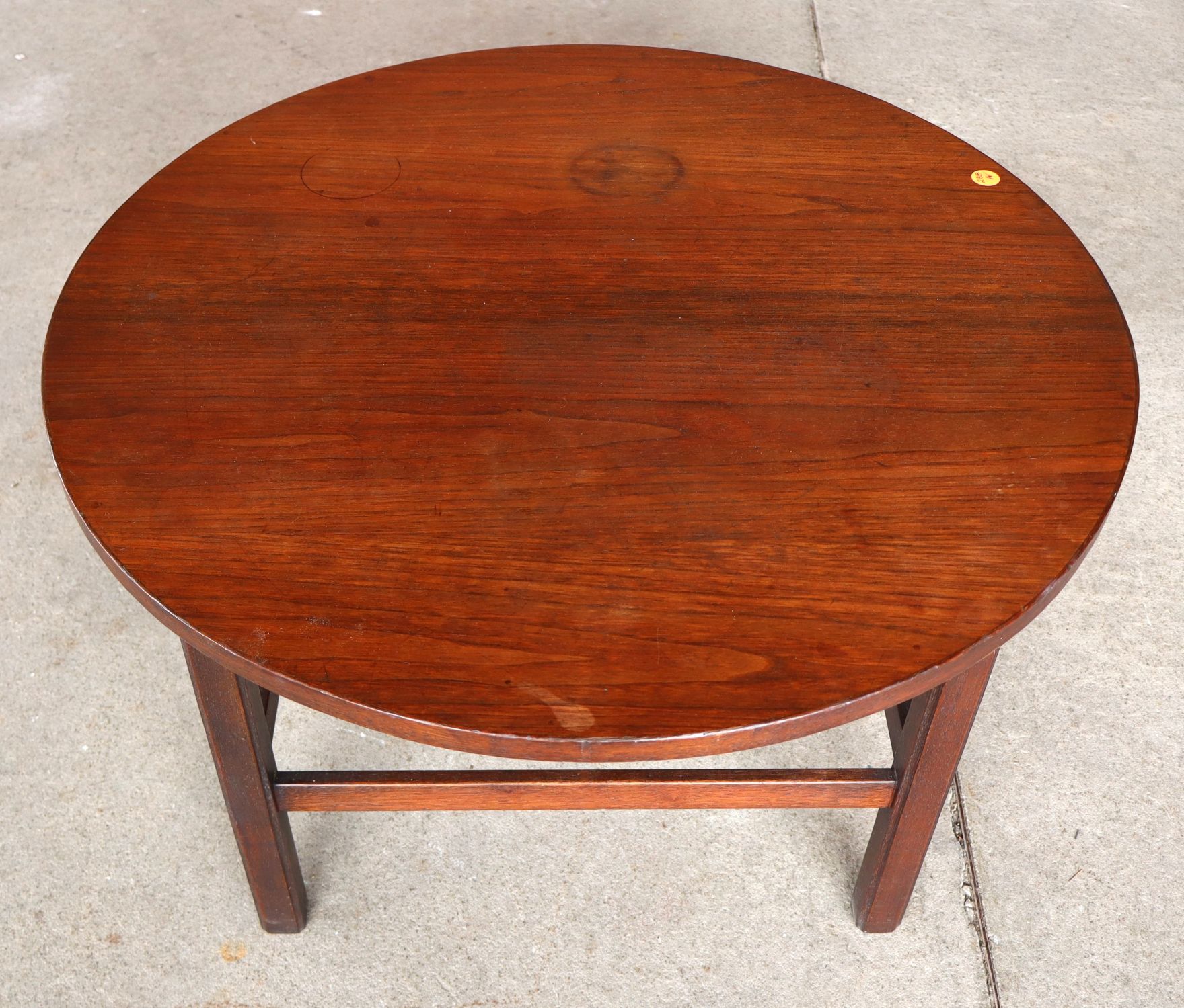 MCM Danish Walnut 26" Round Side Table Original