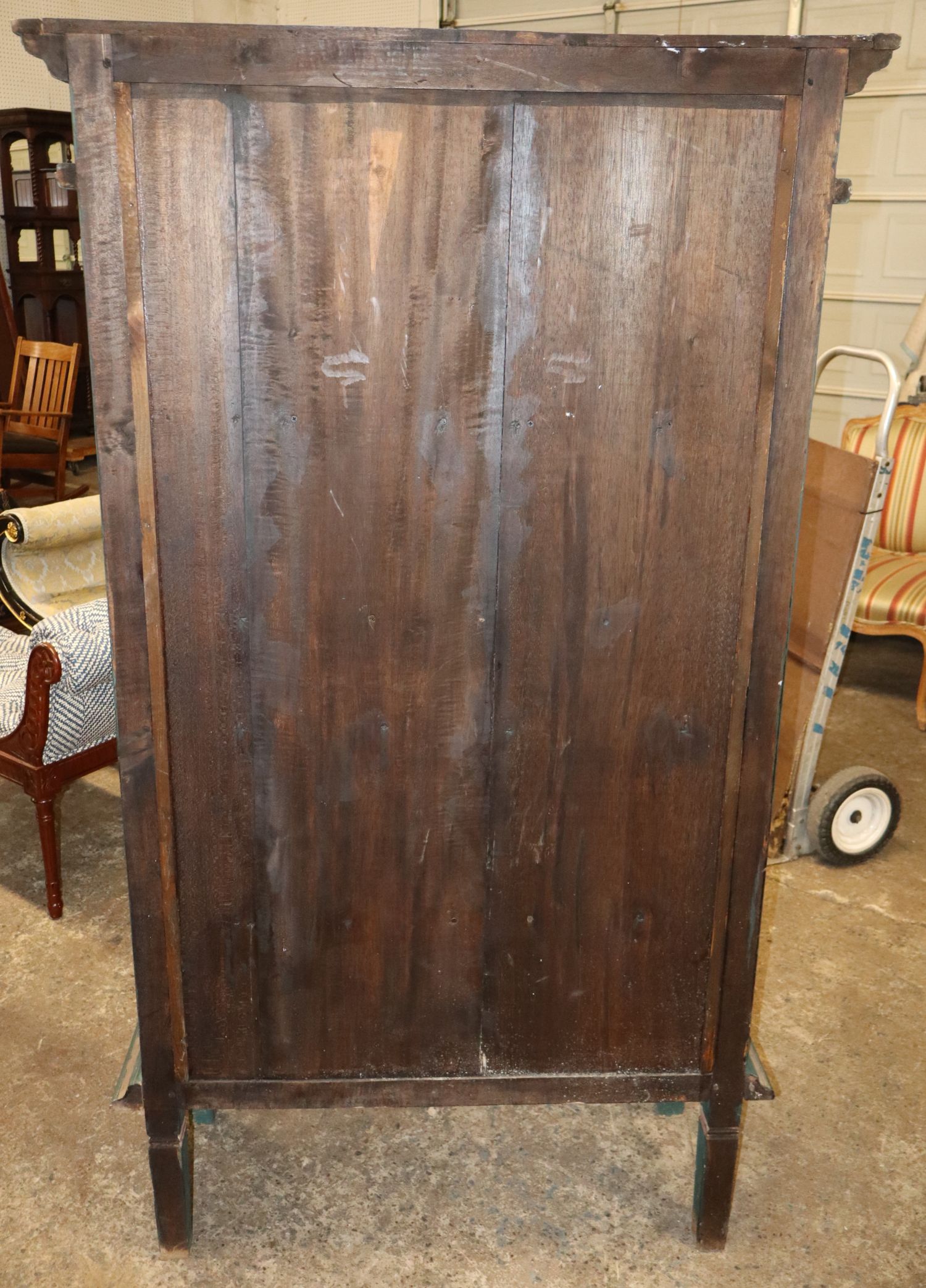 Primitive Country Paint-Decorated Wall Cupboard