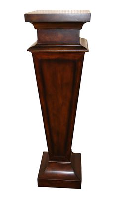 Ethan Allen mahogany pedestal, original finish, structurally sound and in good condition. 48"h 