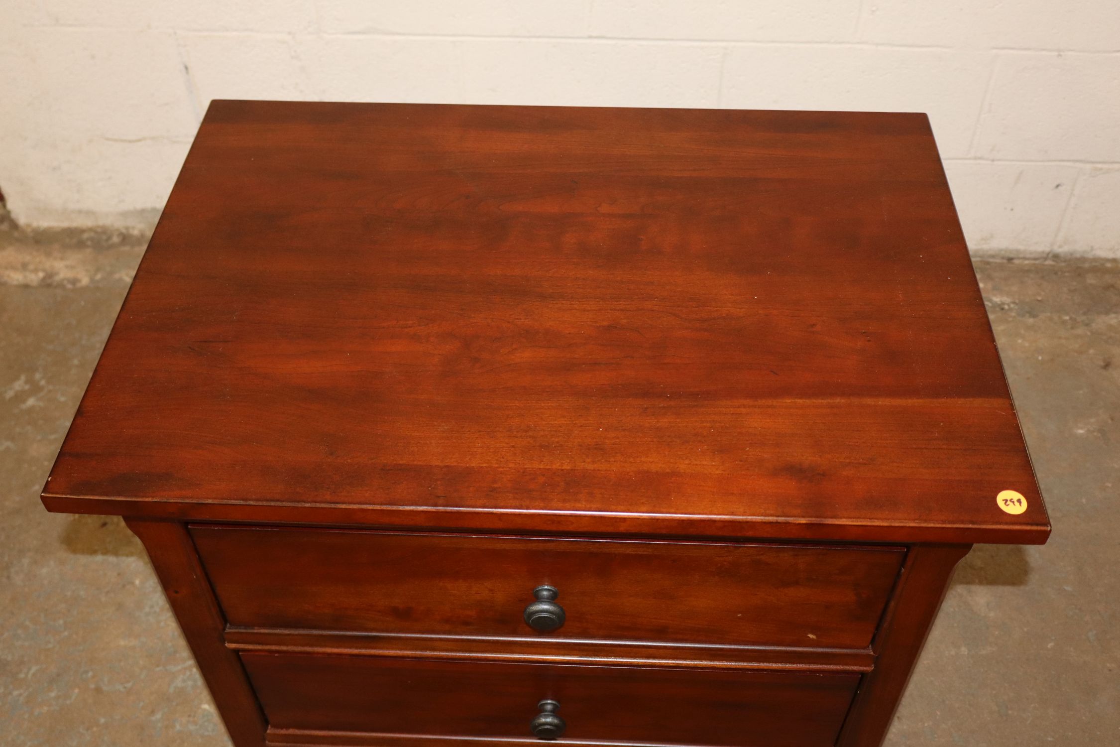 Like New Cherry 3-Drawer Contemp Power Nightstand
