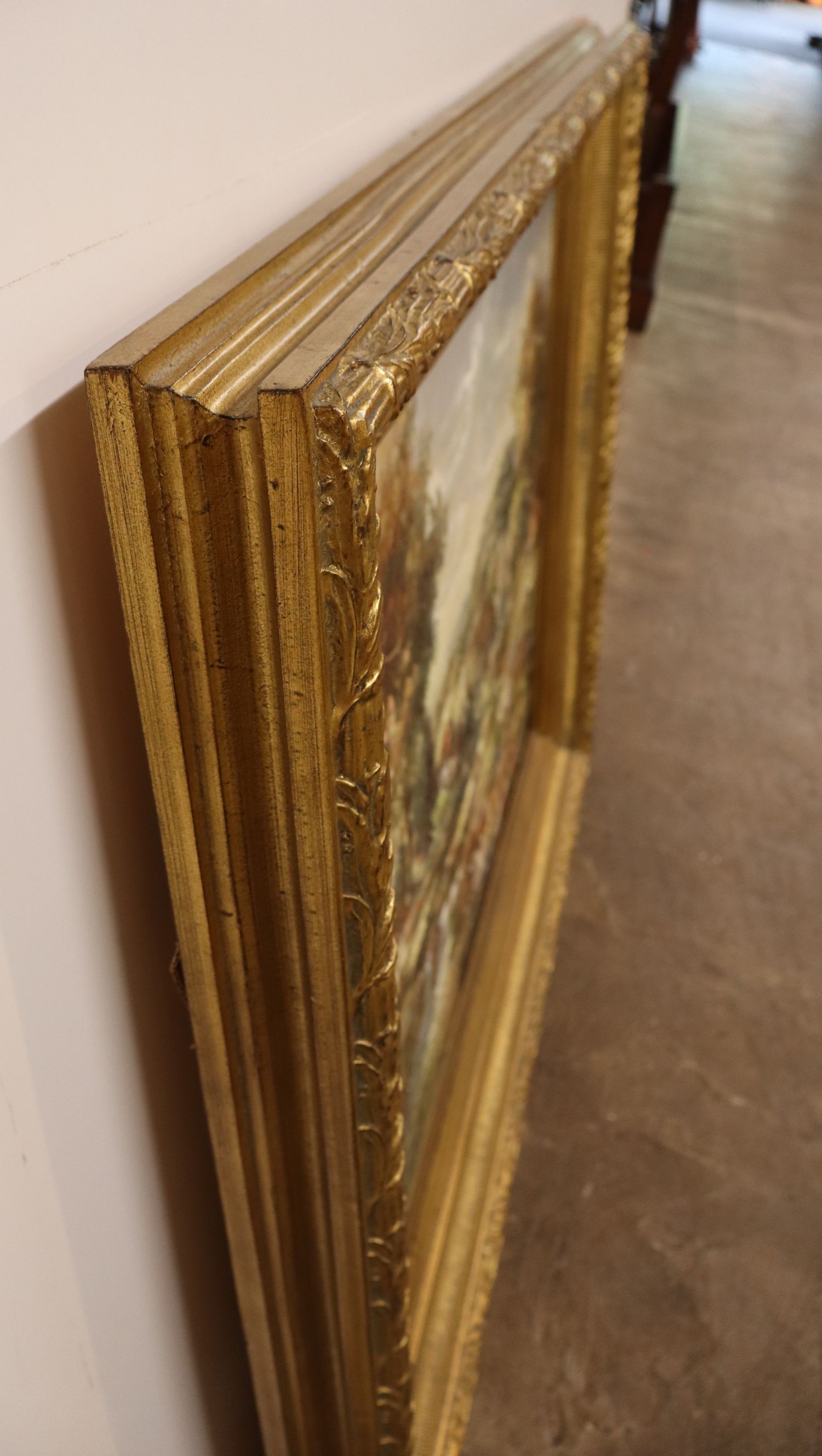 Ornate Framed Langlois Impressionist Landscape Oil