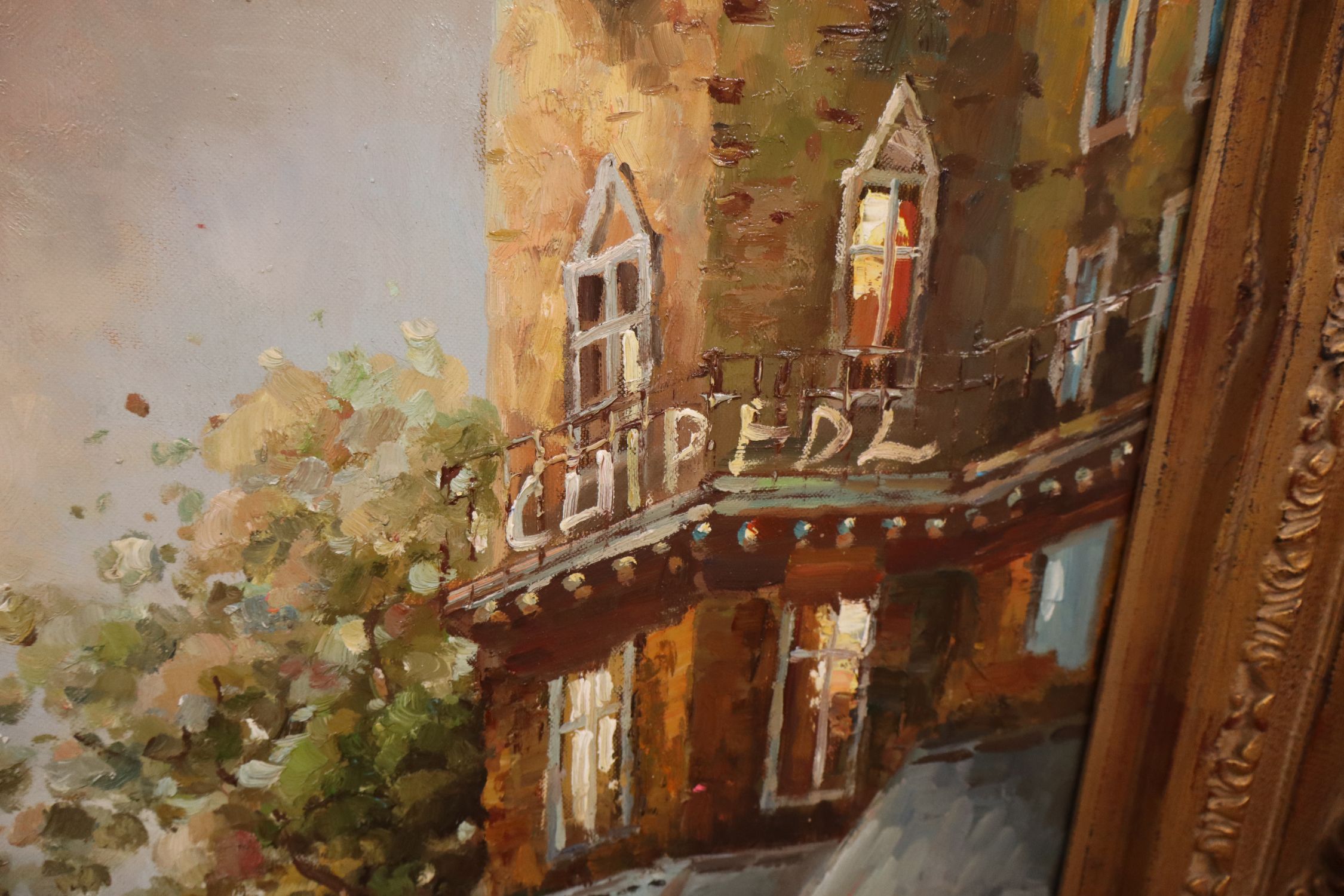 Prestige Arts Framed Parisian Fountain Street Scene