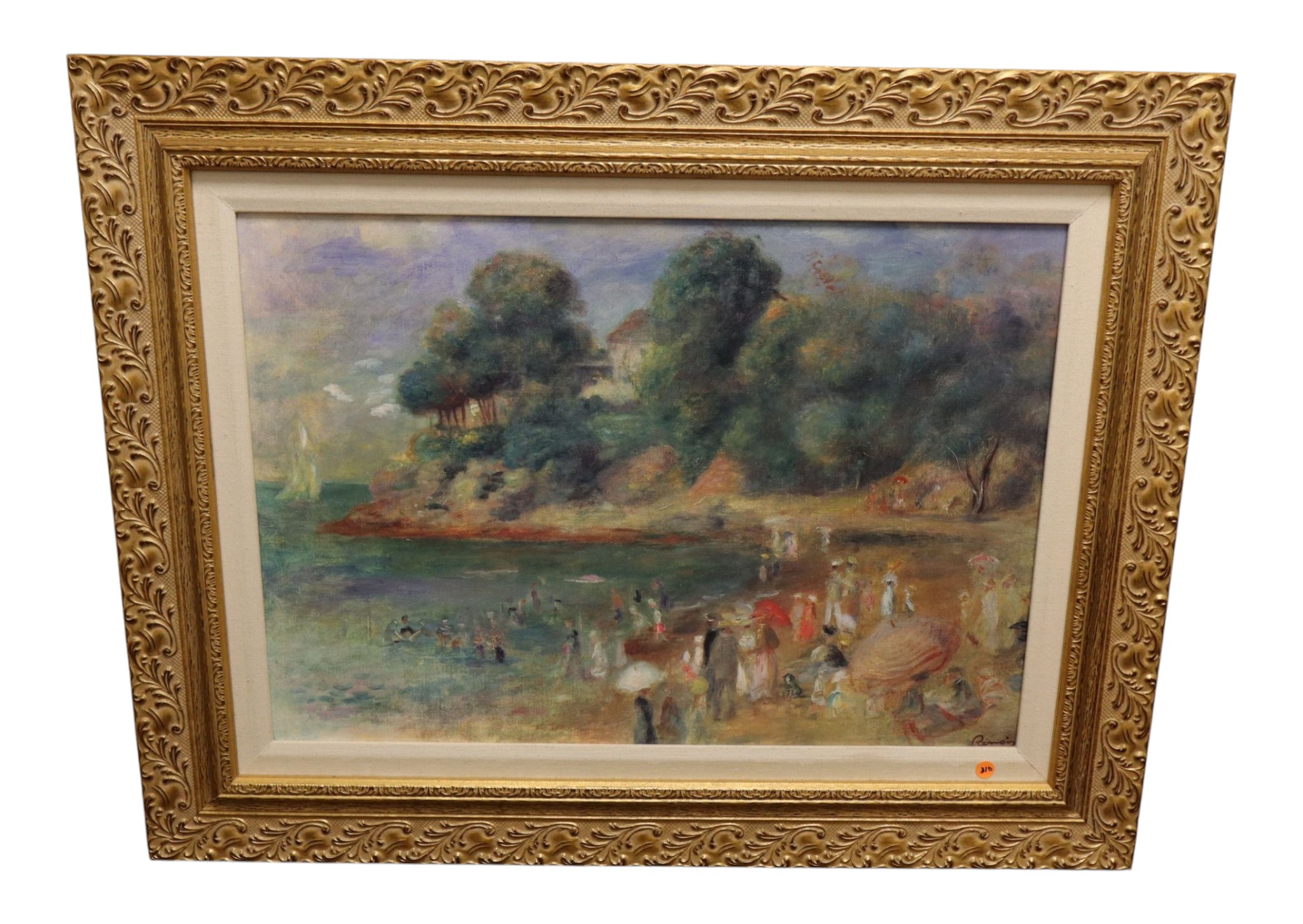 Renoir Beach at Pornic Framed Giclee Print Art