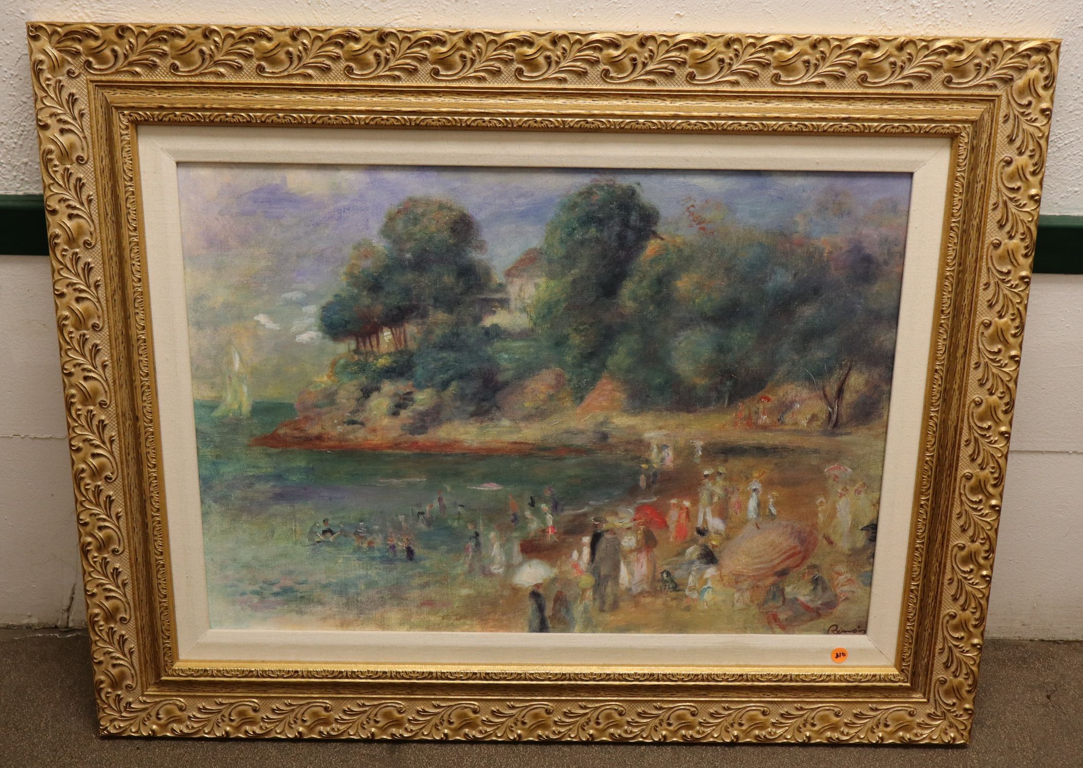 Renoir Beach at Pornic Framed Giclee Print Art