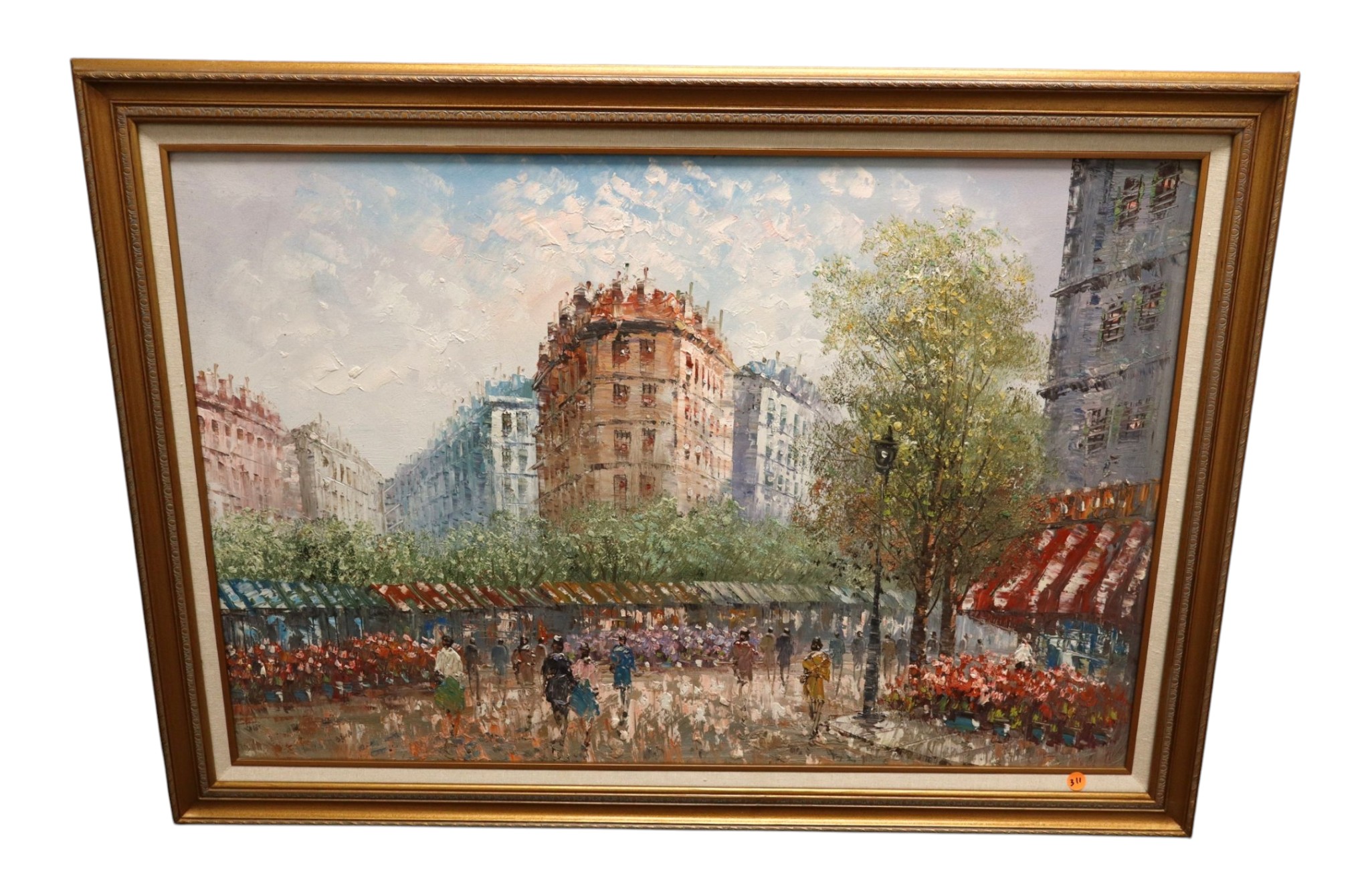Paris Flower Market Impressionist Oil Painting Art