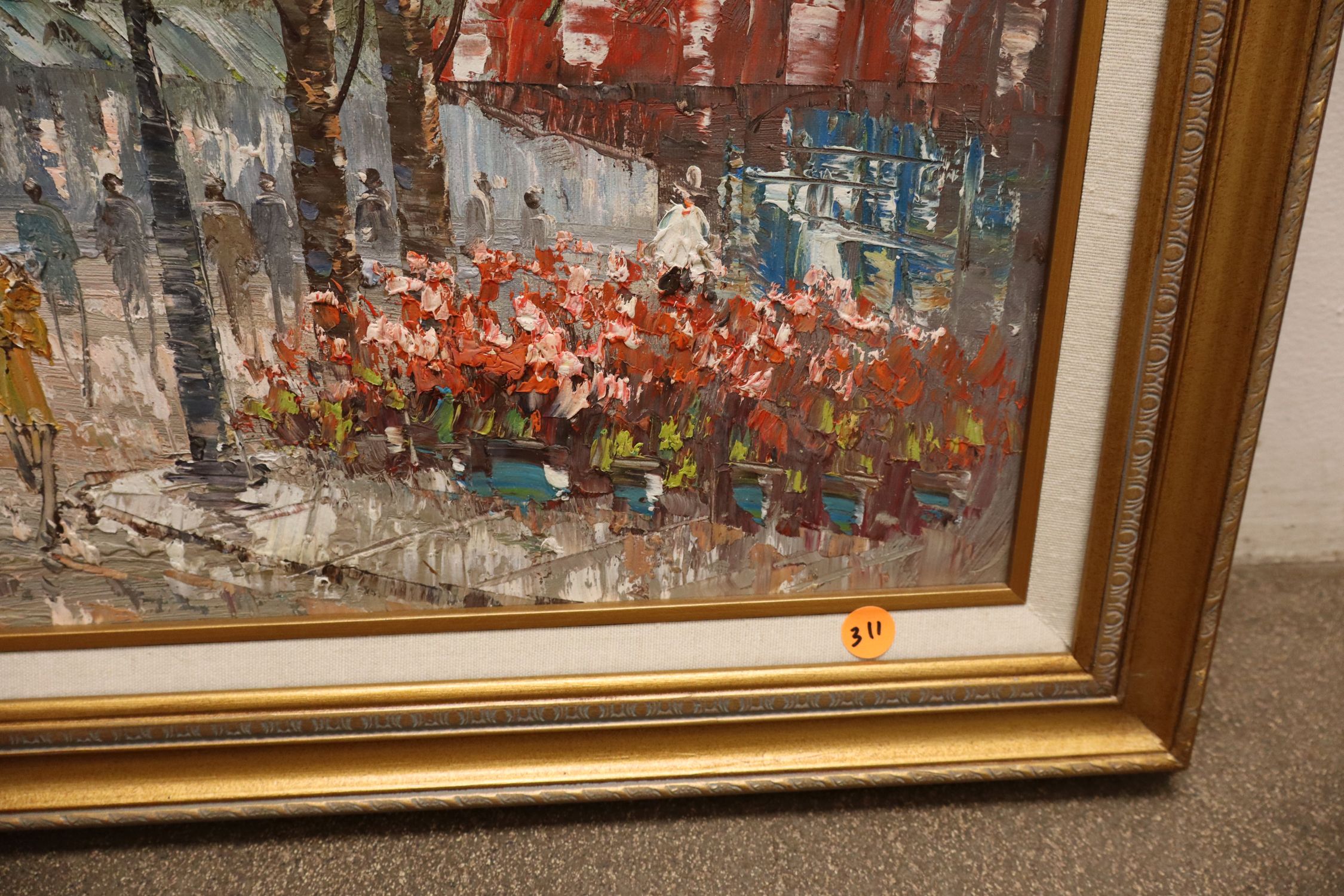Paris Flower Market Impressionist Oil Painting Art