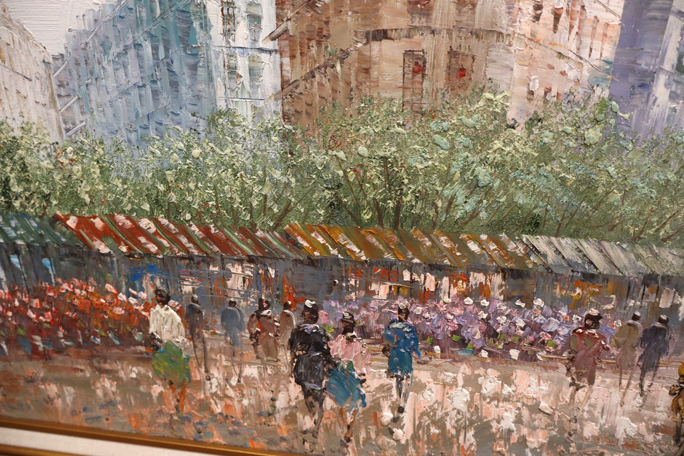 Paris Flower Market Impressionist Oil Painting Art