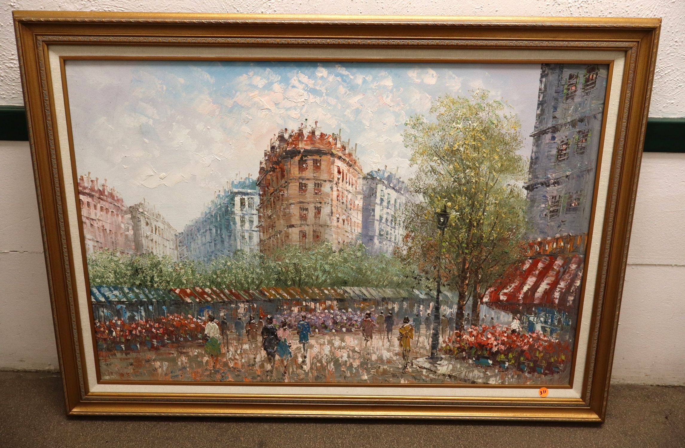 Paris Flower Market Impressionist Oil Painting Art
