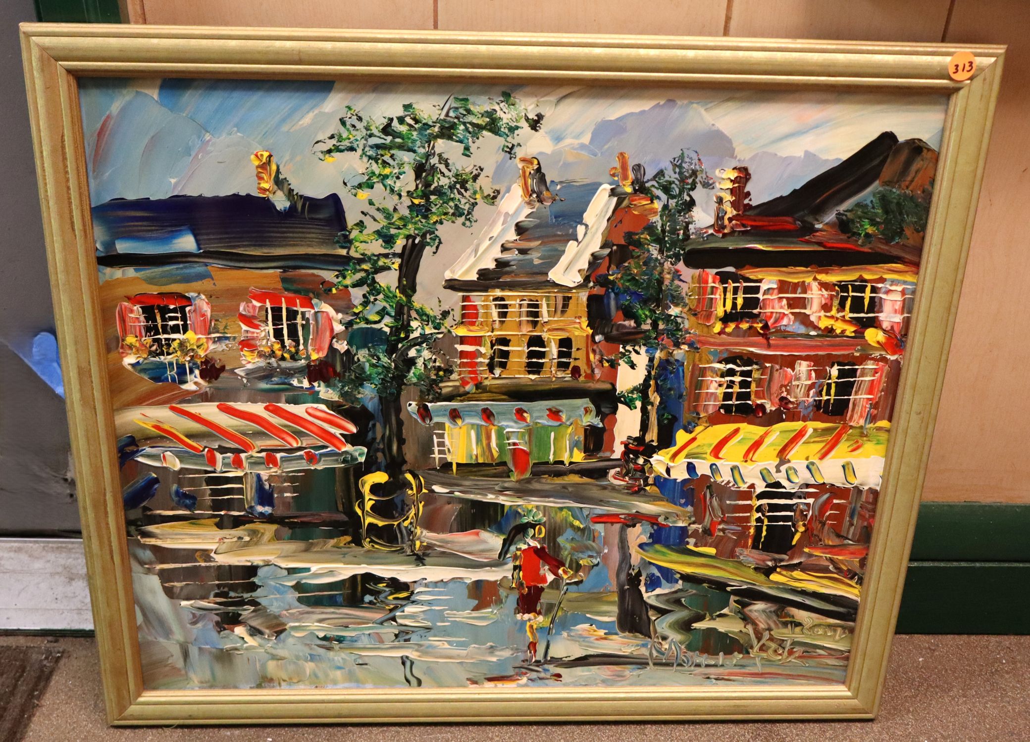 Morris Katz Original Oil Painting Paris Street Art