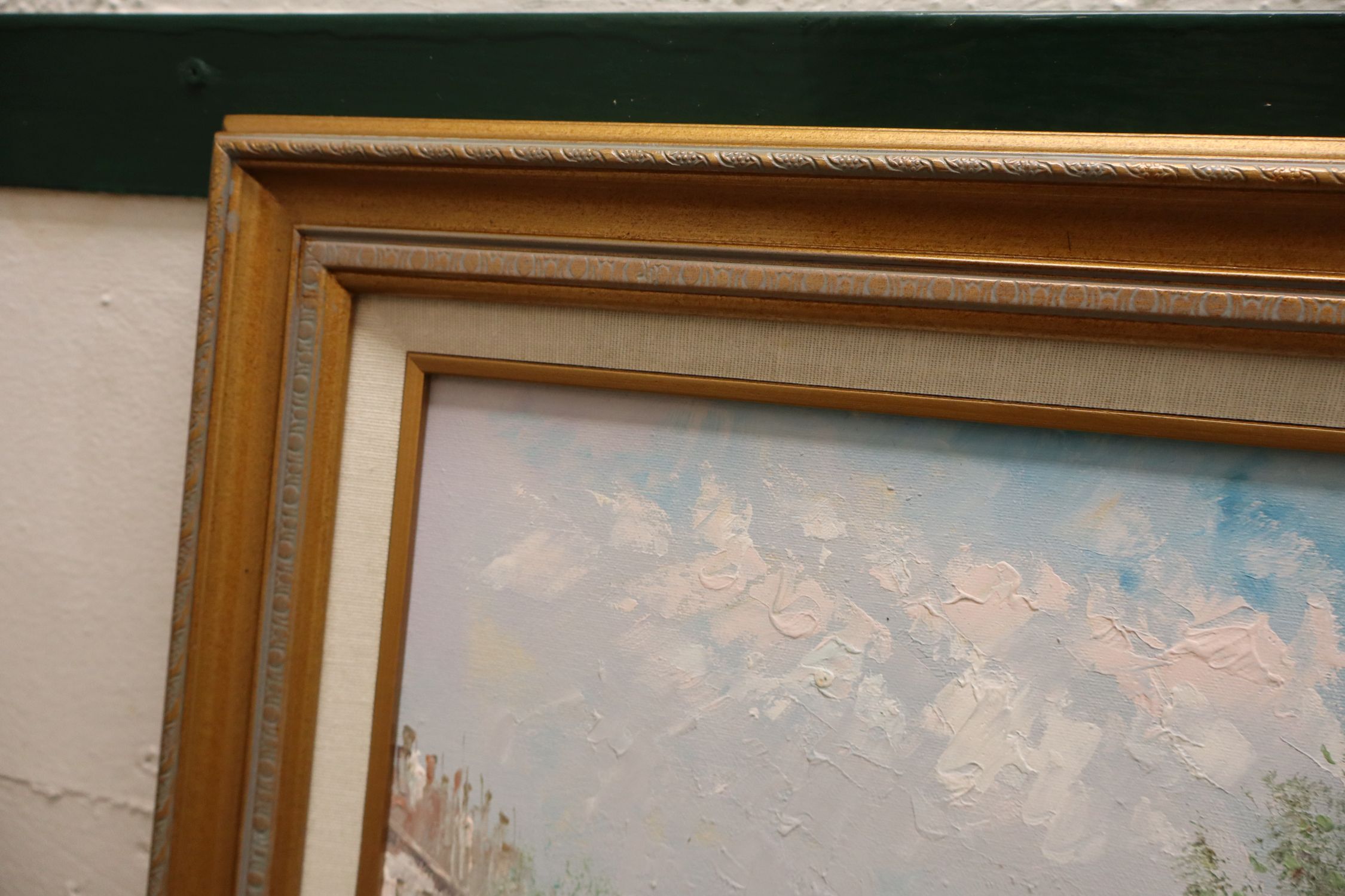 Burnett Paris Street Scene Oil Painting Art Framed