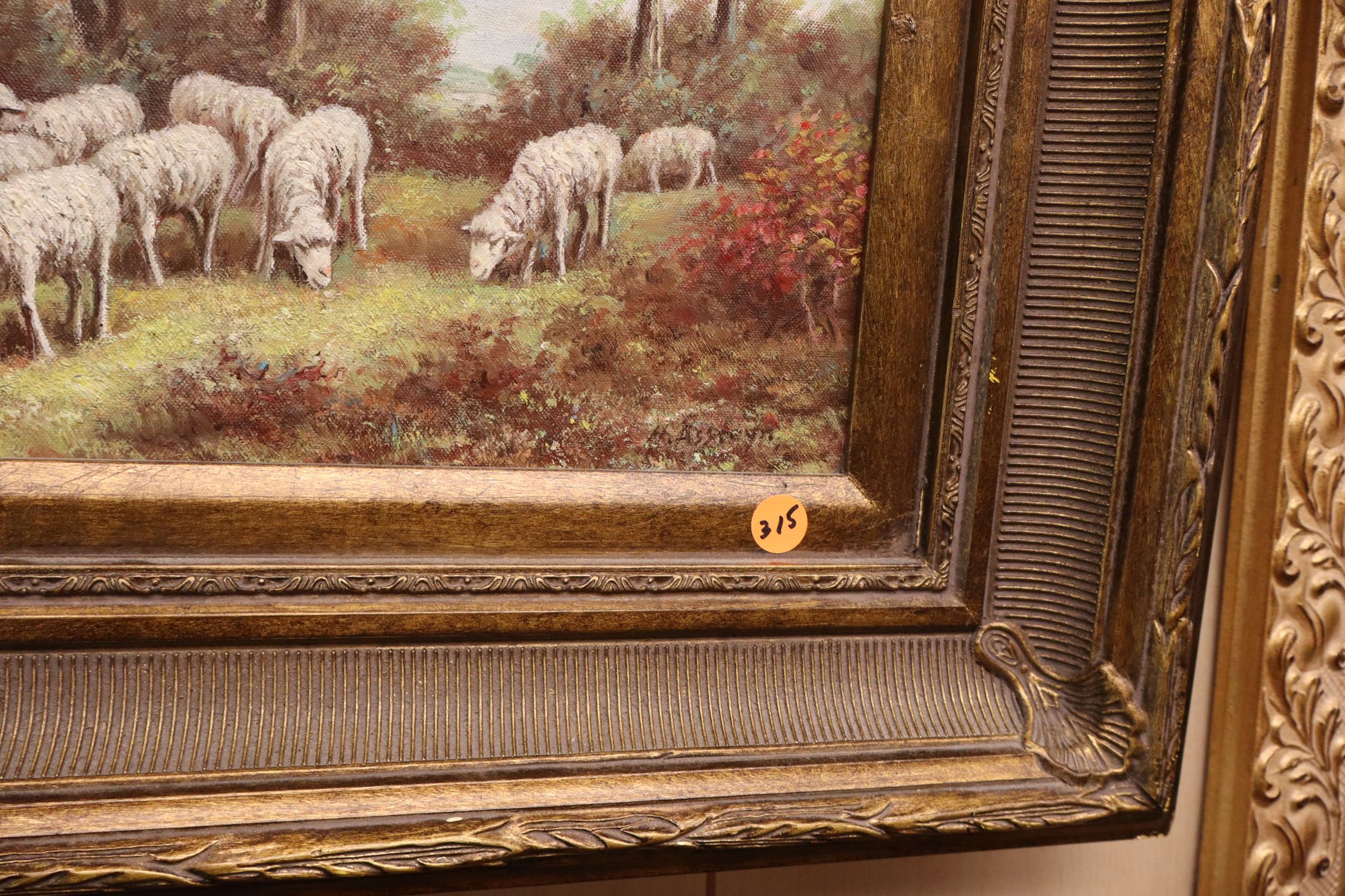 H.Assteyn Original Sheep Landscape Oil Painting