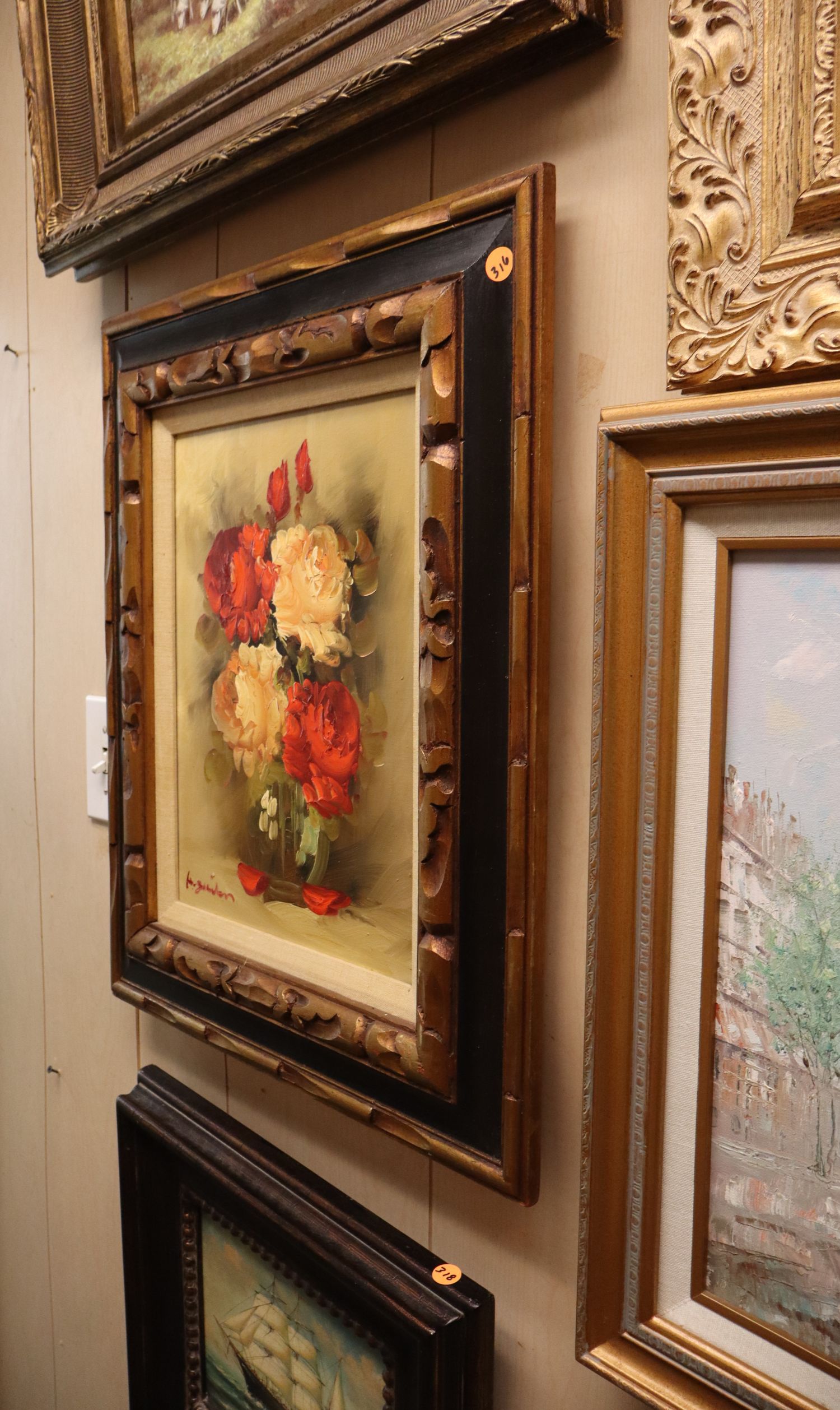 H.Gailey Original Roses Still Life Oil Painting