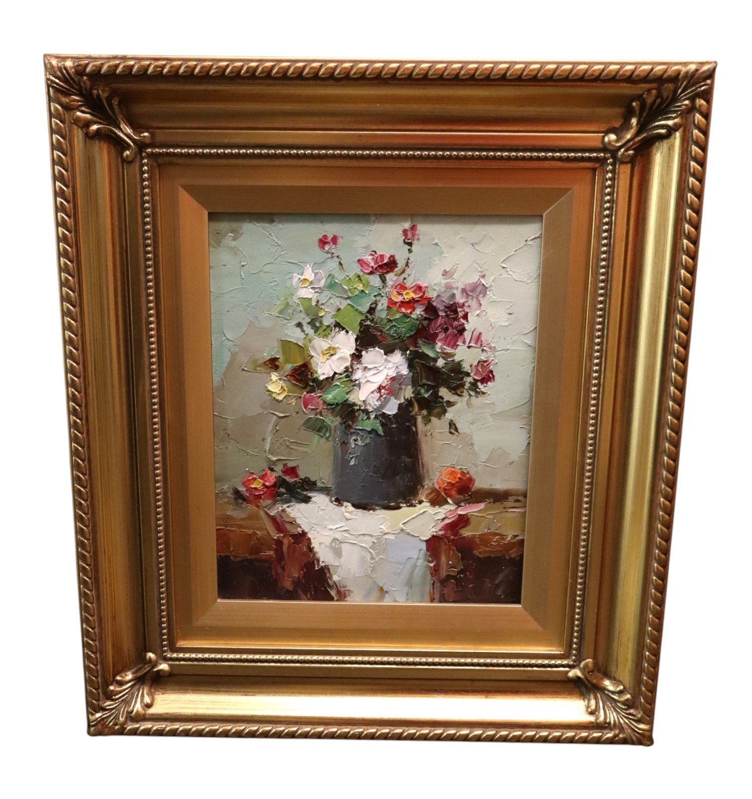 H.Gailey Original Roses Still Life Oil Painting