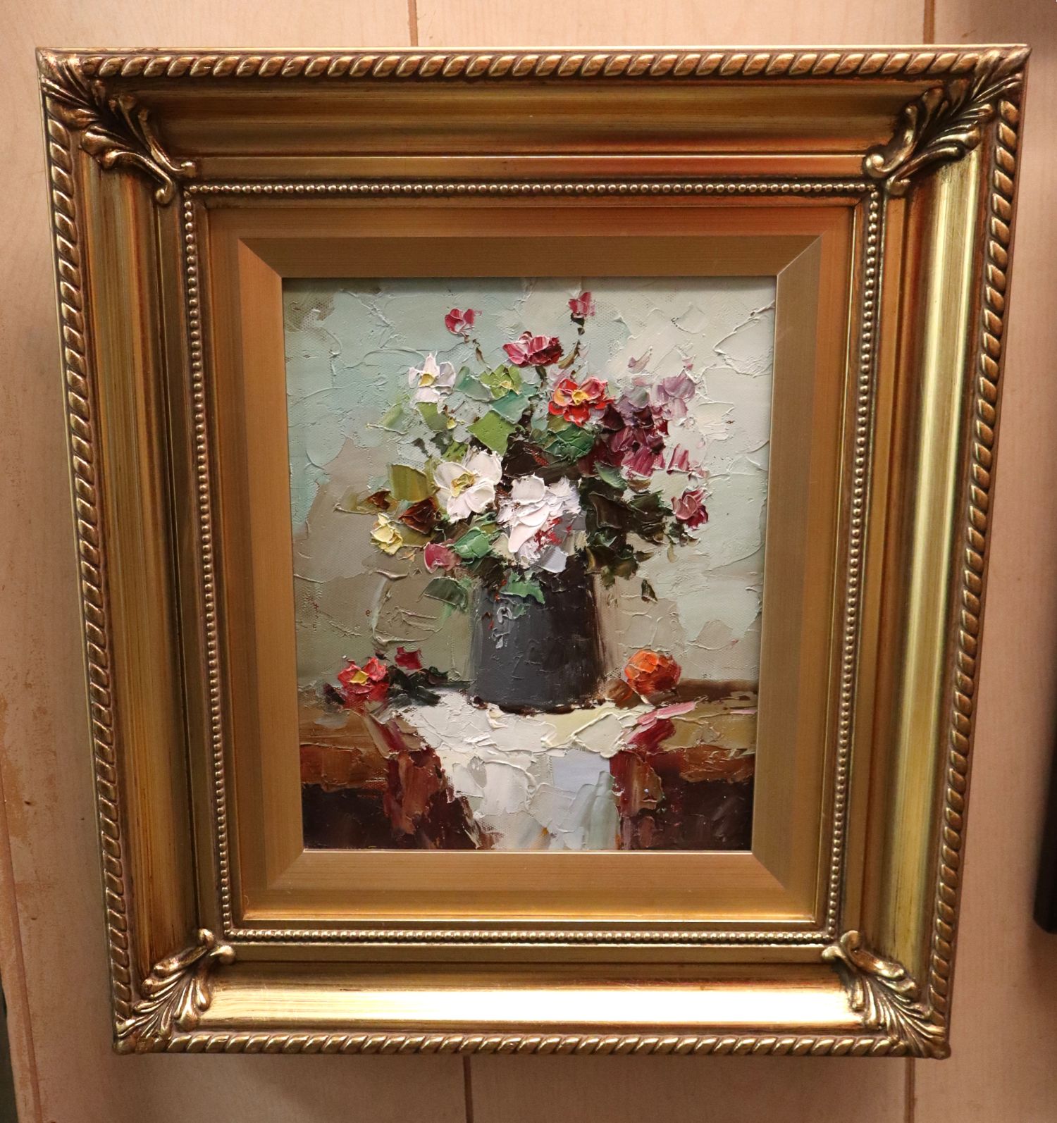 H.Gailey Original Roses Still Life Oil Painting