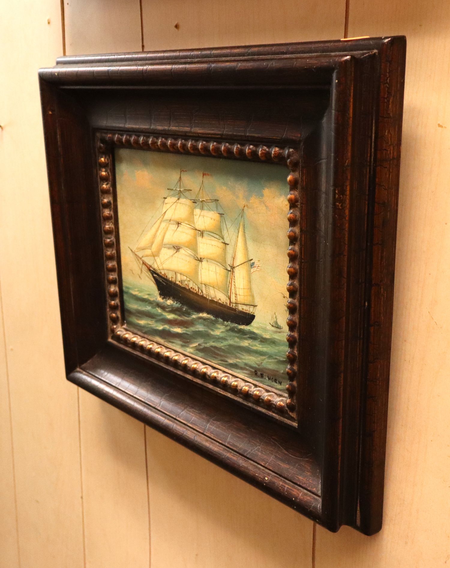 R.E.Horn Clipper Ship Giclee Oil Canvas Framed