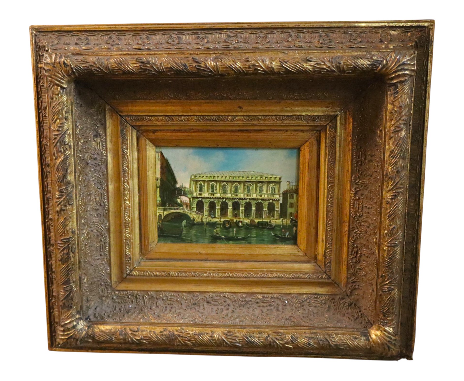 Venice Grand Canal Geo Rowney Oil Painting Framed