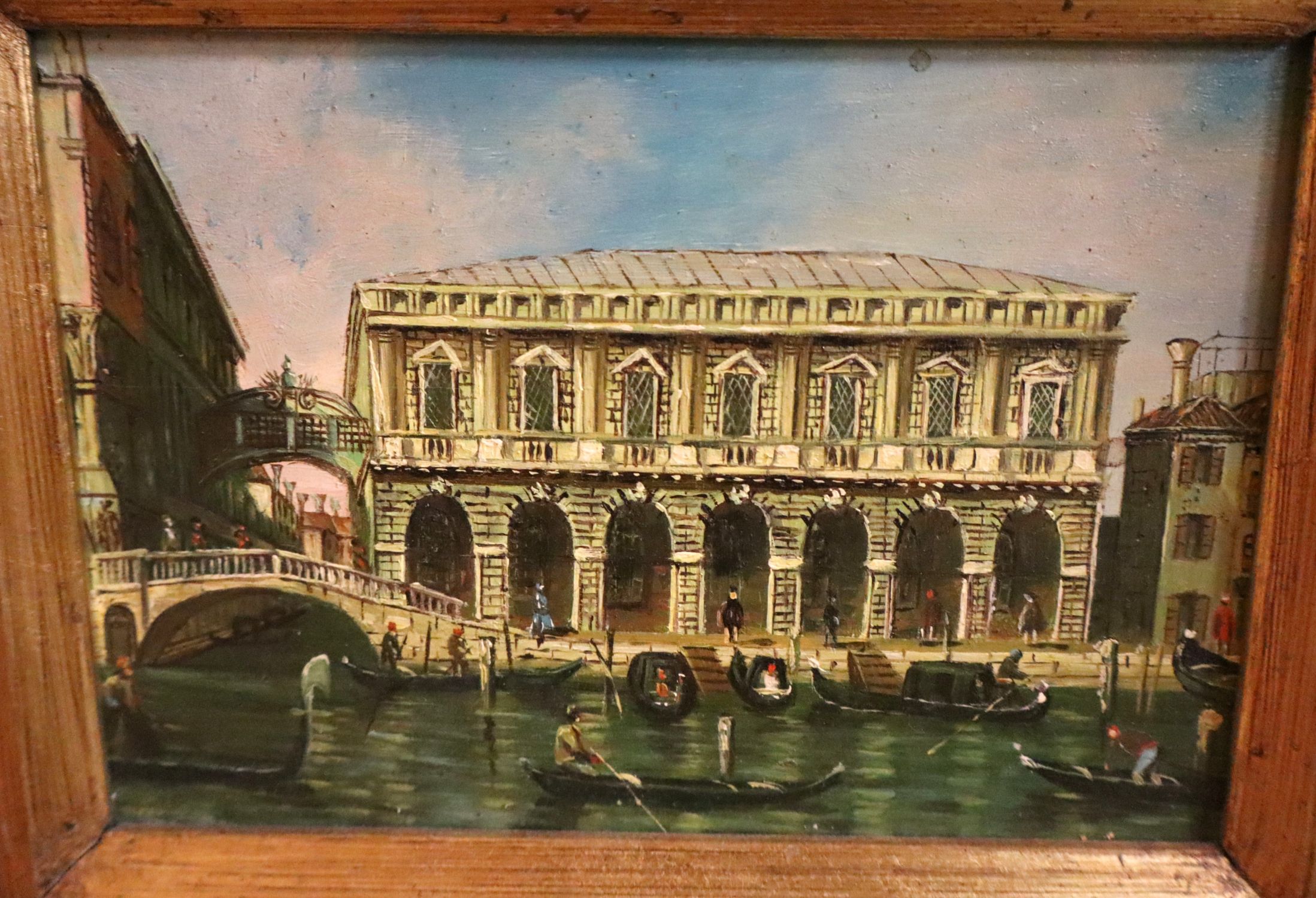 Venice Grand Canal Geo Rowney Oil Painting Framed