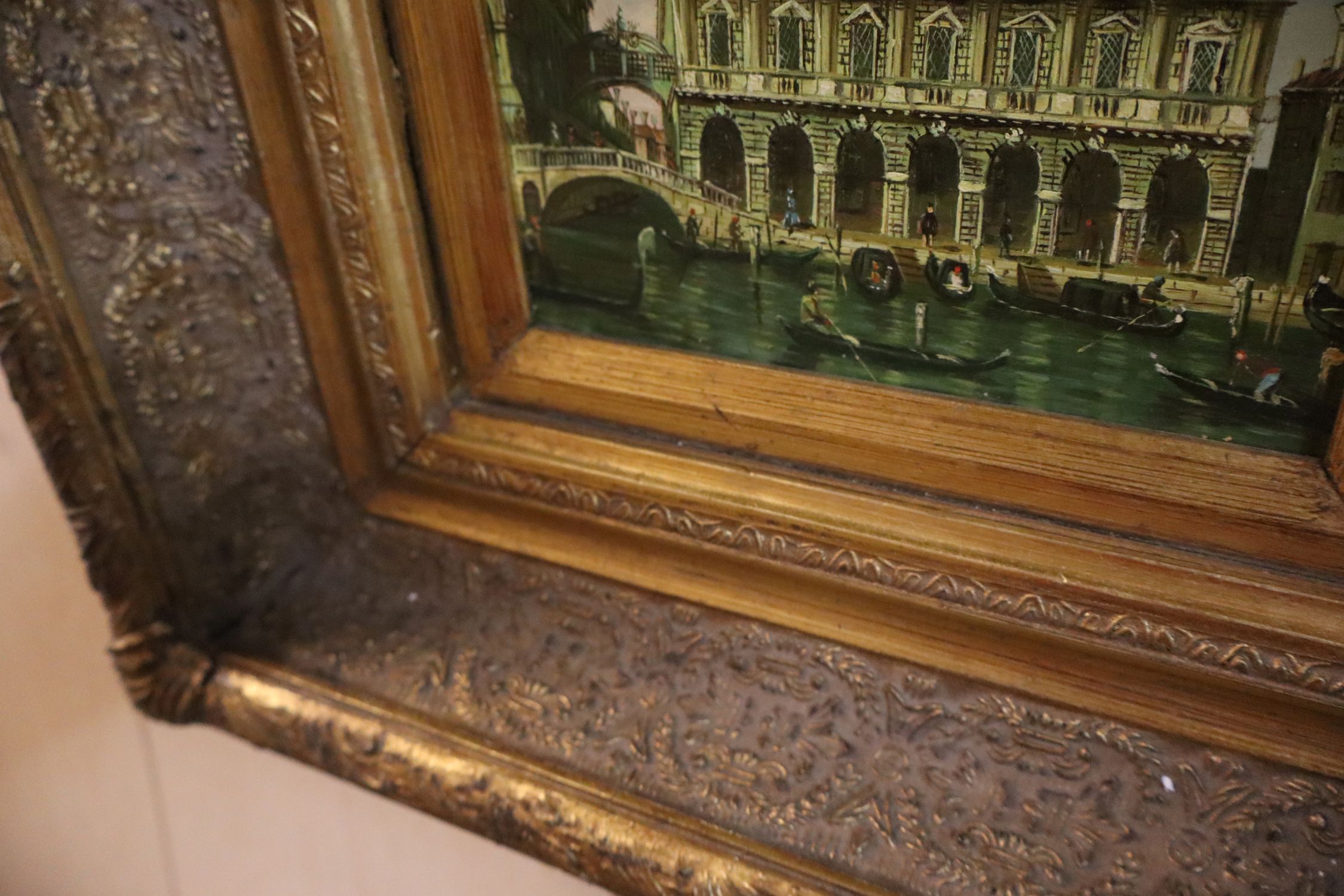 Venice Grand Canal Geo Rowney Oil Painting Framed