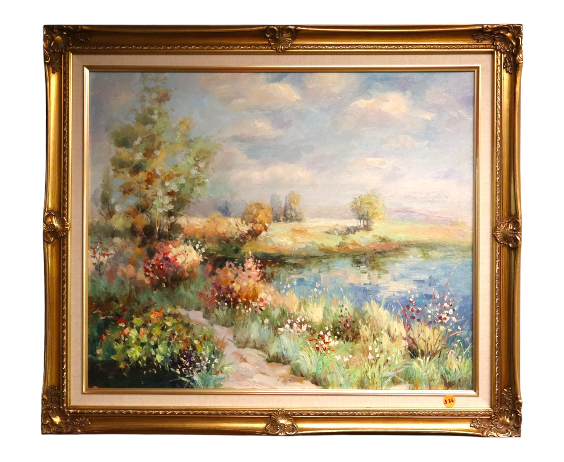 Impressionist-style landscape oil painting