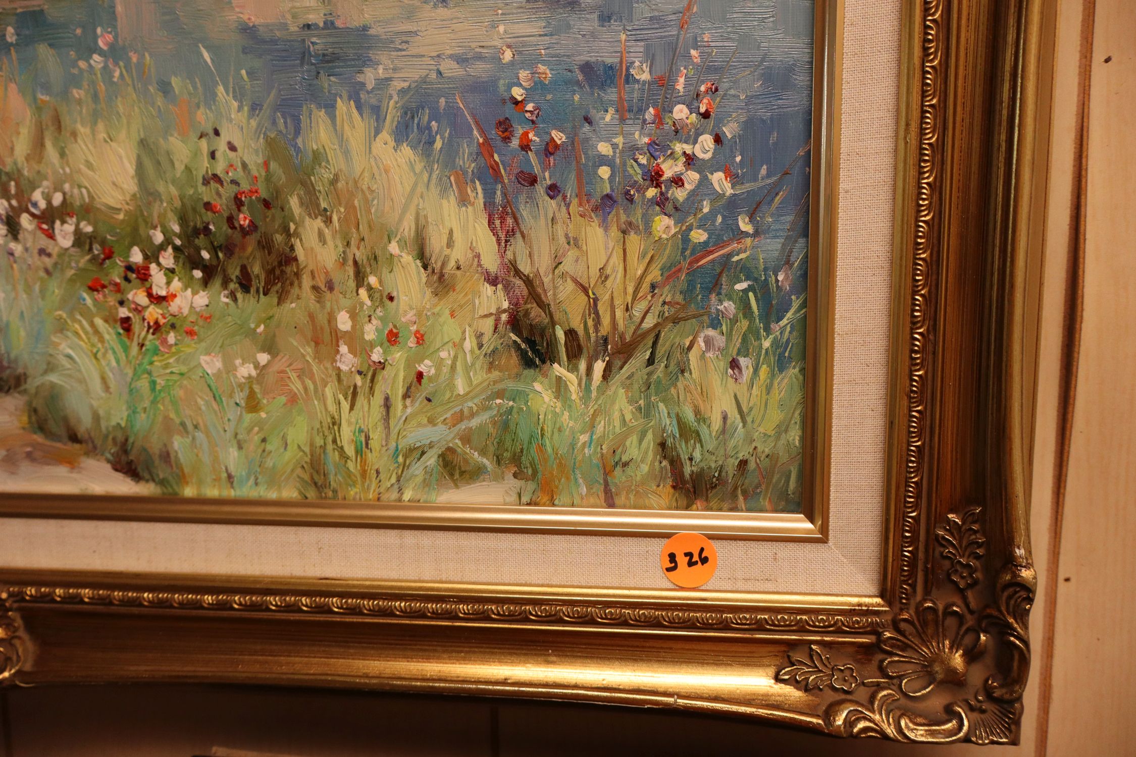 Impressionist-style landscape oil painting