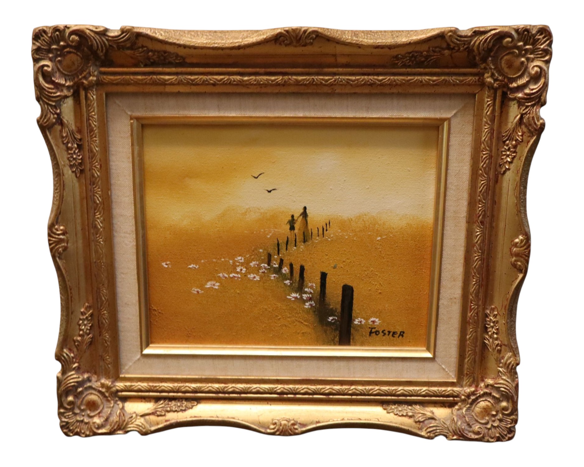 Foster artist sg. Oil on Canvas "The Days Gone By"