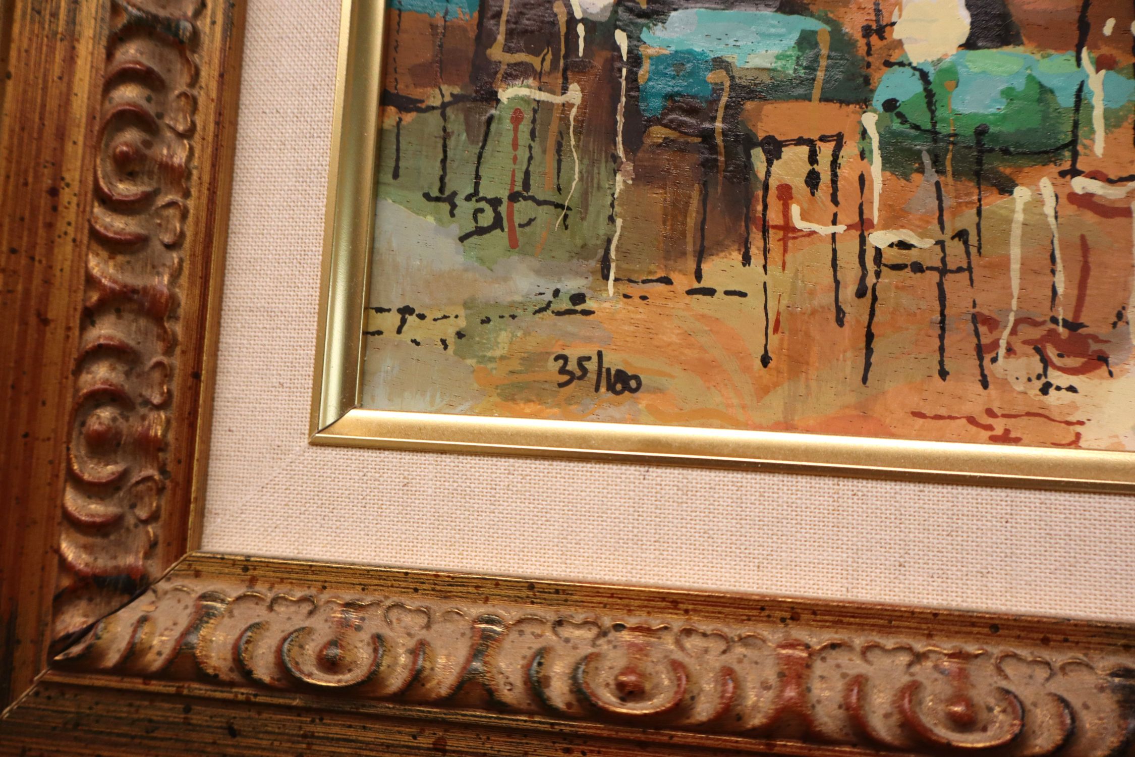 M. Rozenvain Ltd Ed Giclee 35/180 Cafe Scene