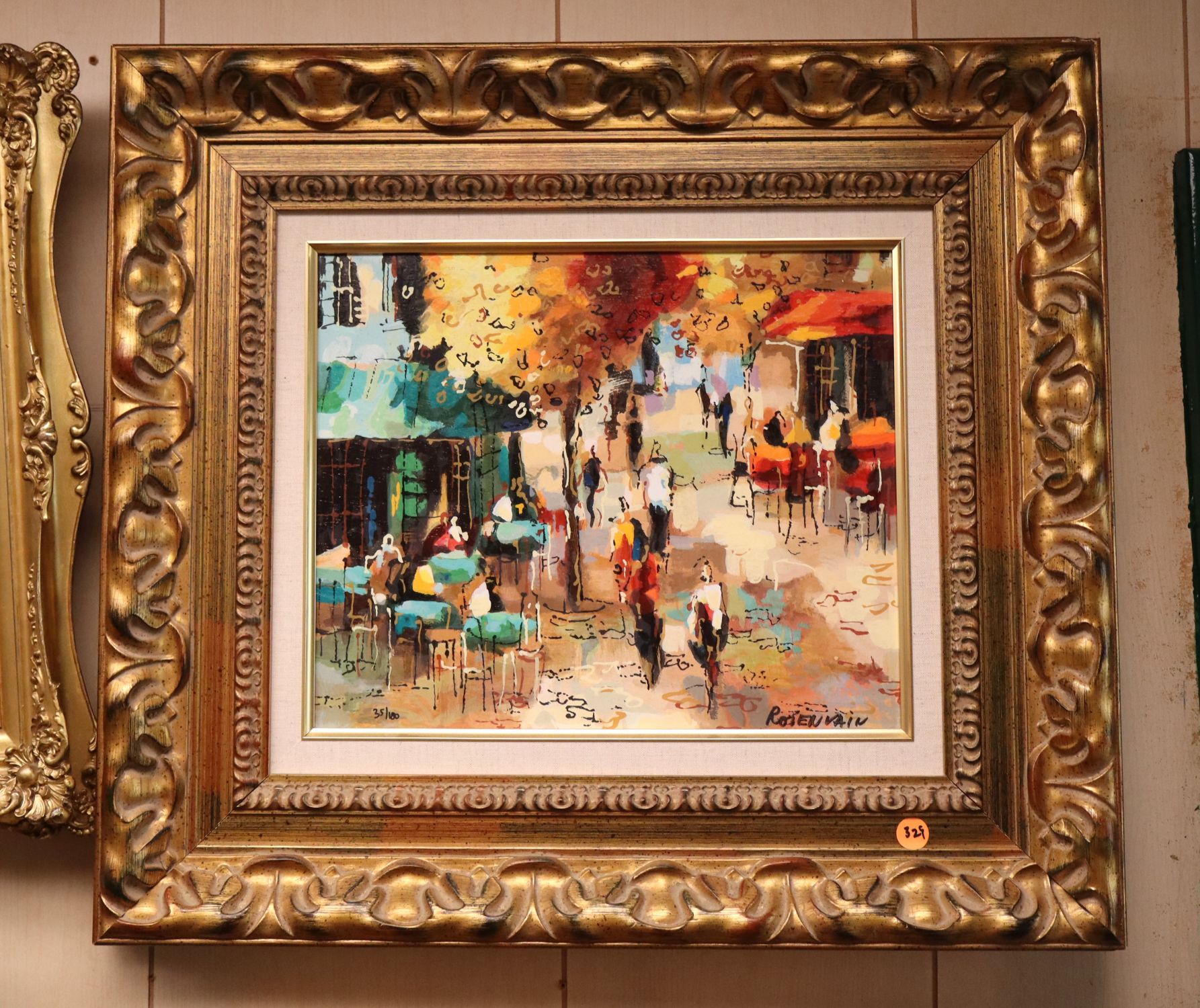 M. Rozenvain Ltd Ed Giclee 35/180 Cafe Scene