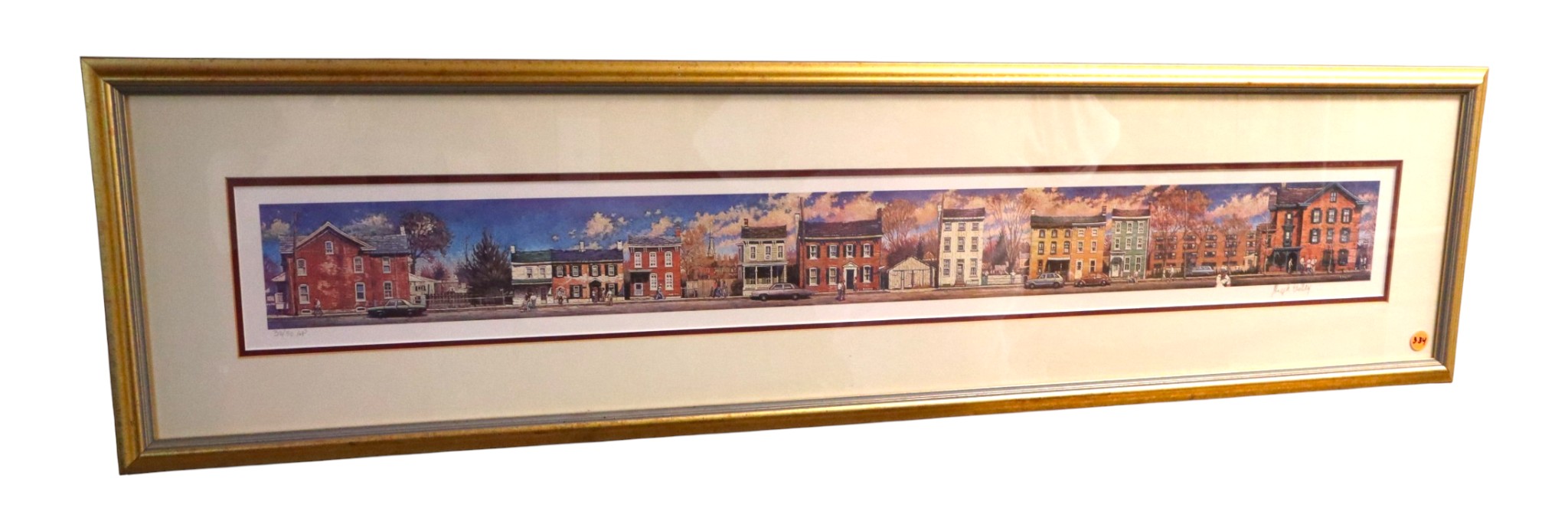 Joseph Crilley Signed Panoramic Streetscape