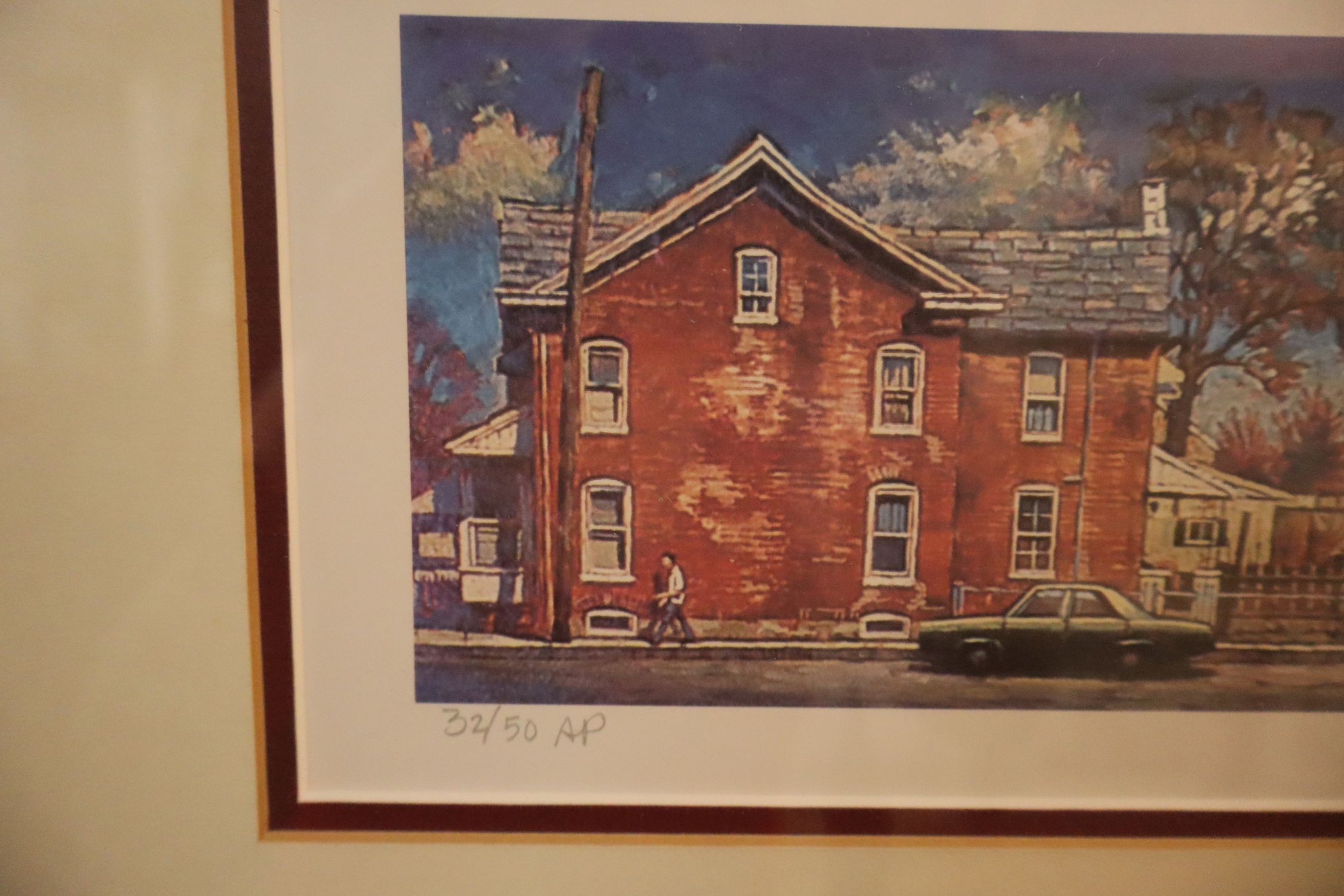 Joseph Crilley Signed Panoramic Streetscape