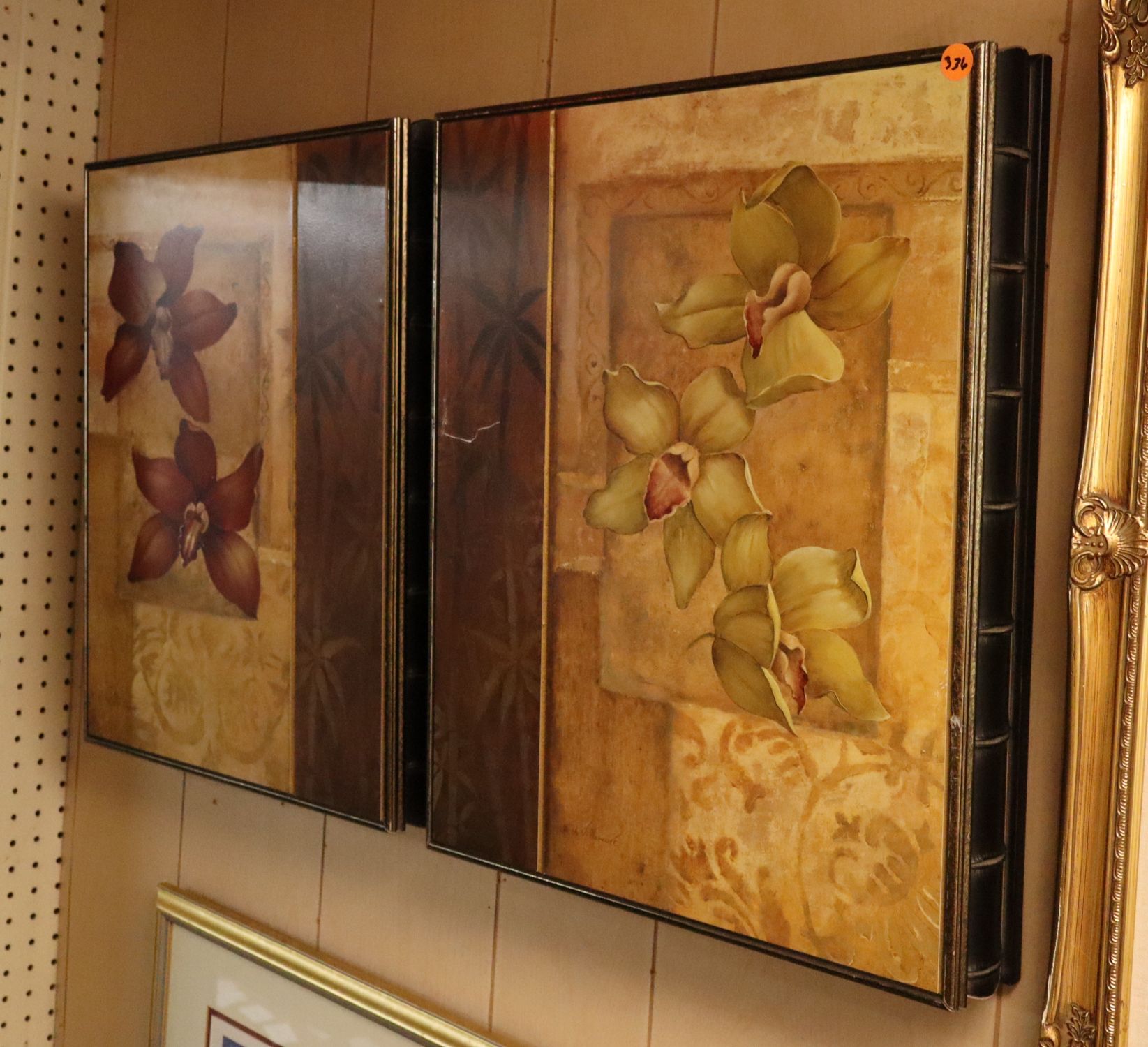 PR Asian insp. floral sg artwork decorative plaques