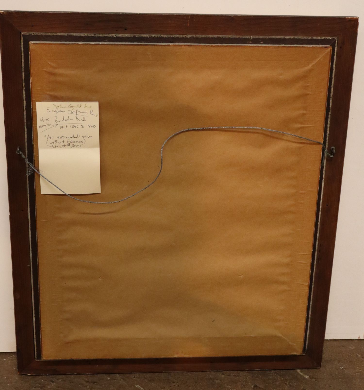 Antique frame Audubon print framed