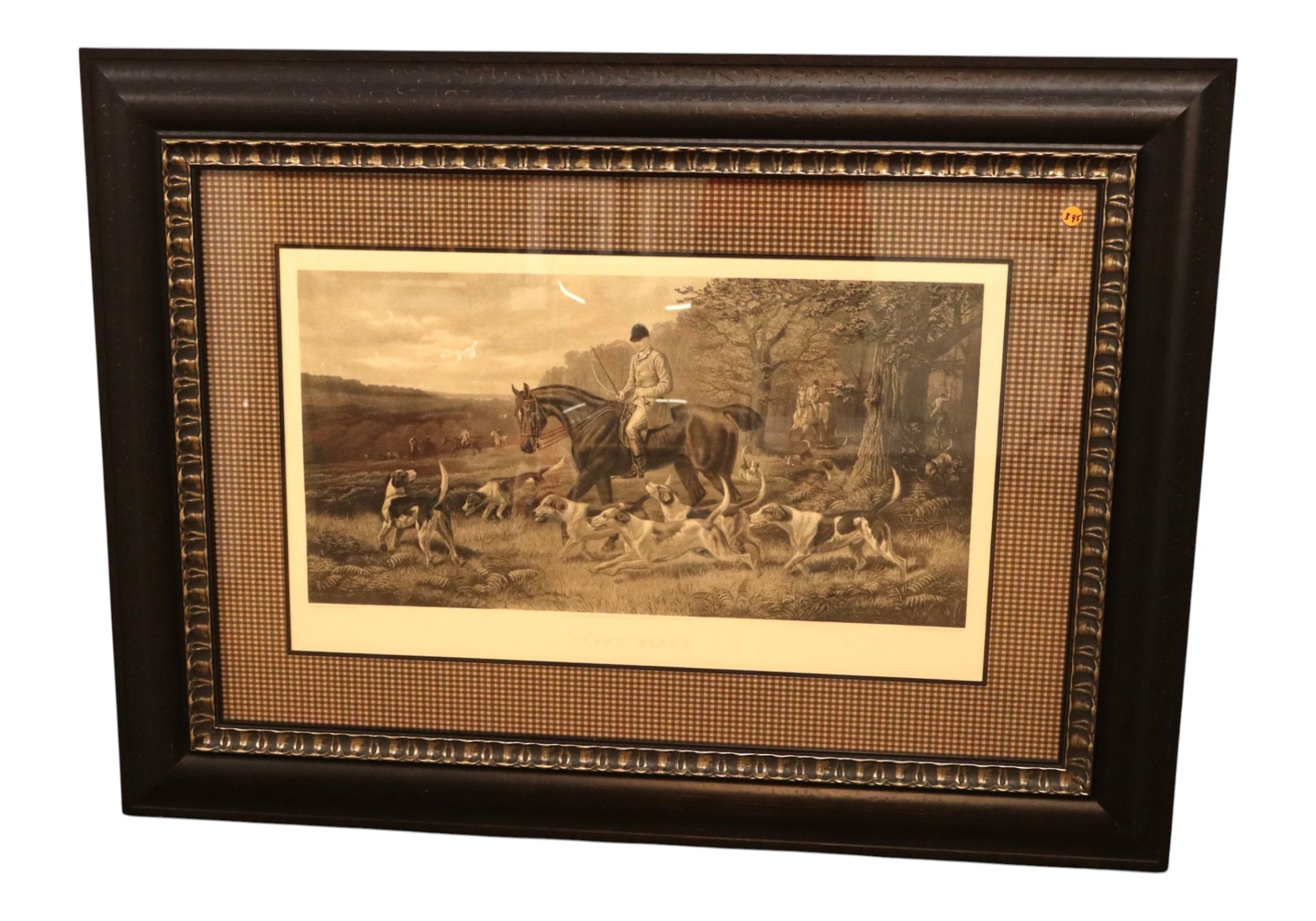 E.A.S.Douglas Hunt Scene Framed Print Drawn Blank