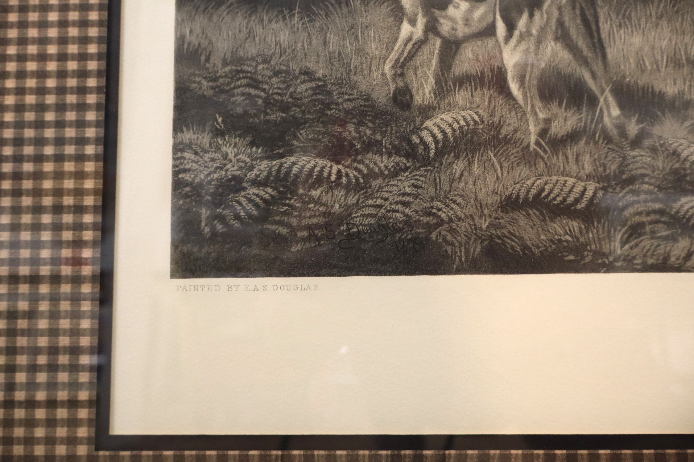 E.A.S.Douglas Hunt Scene Framed Print Drawn Blank